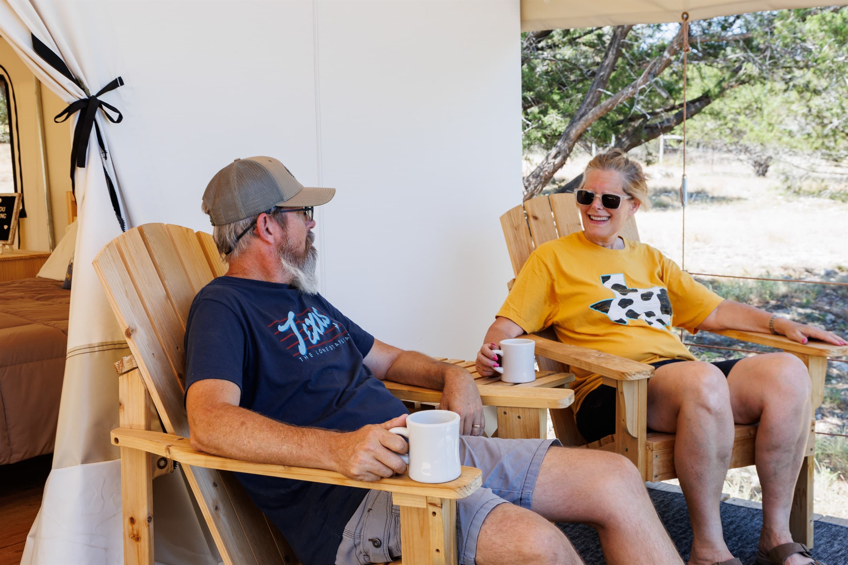Your hosts enjoying a cup of coffee