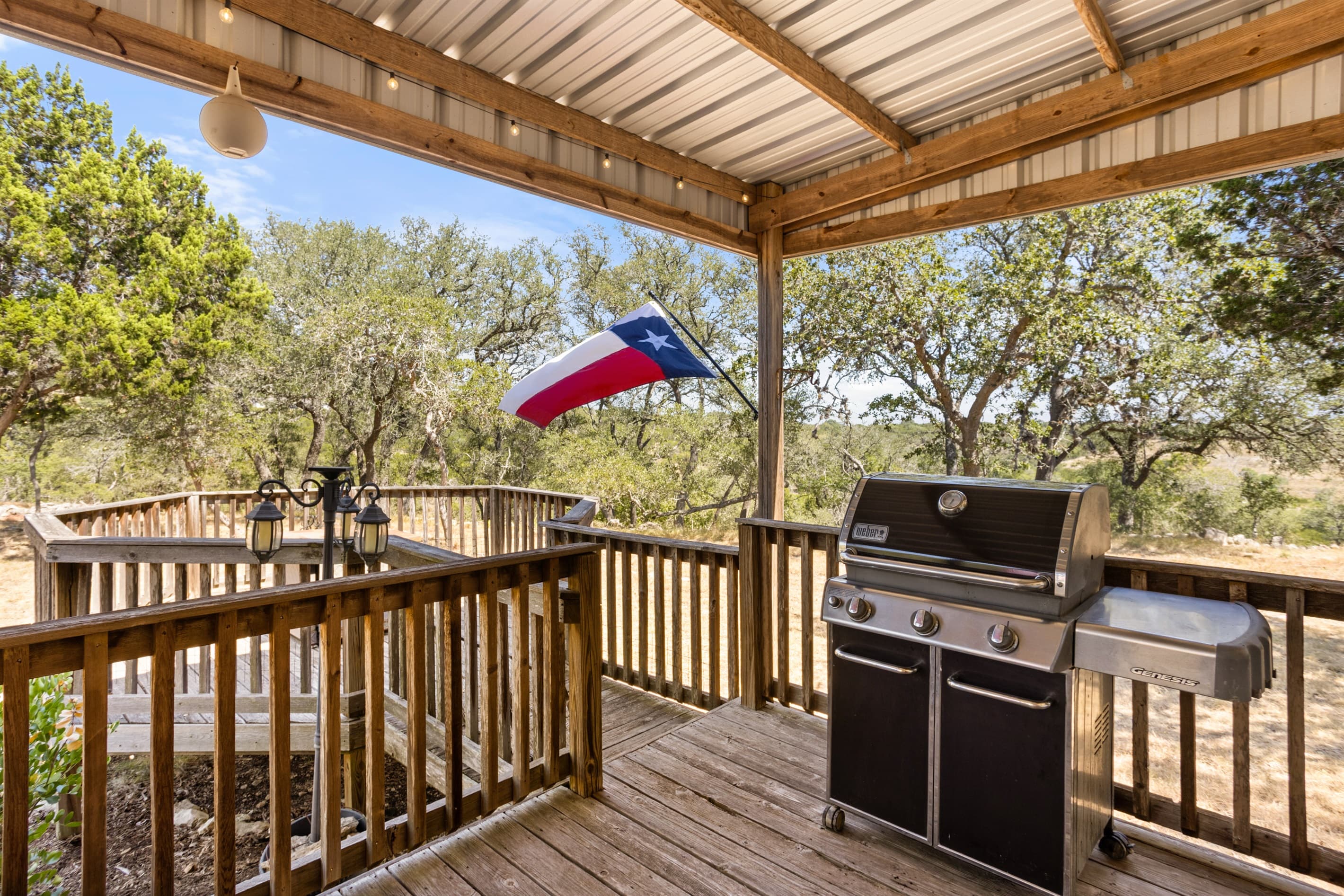 Outdoor grill for guests to cook