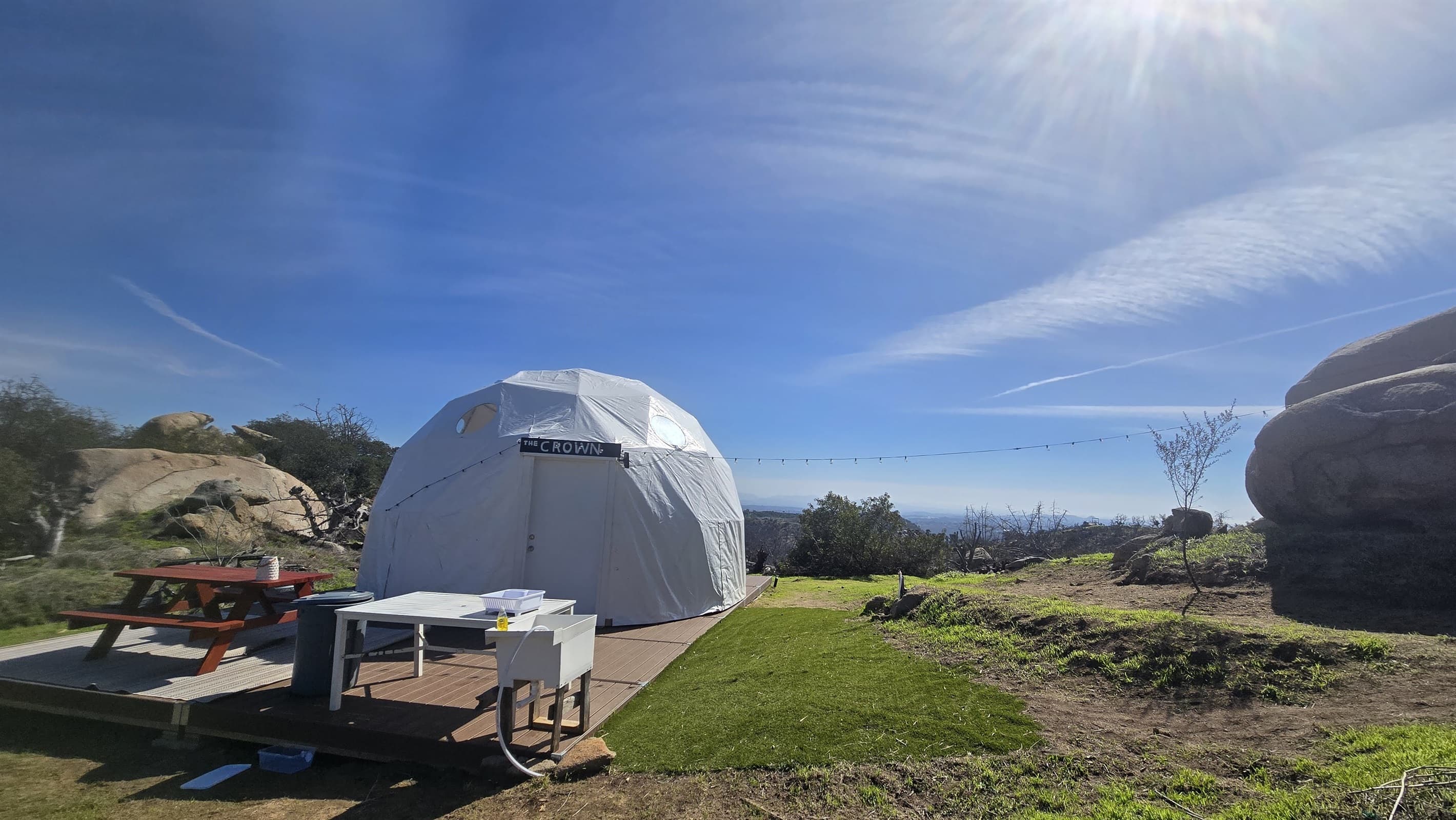 Dome just steps from your Firepit