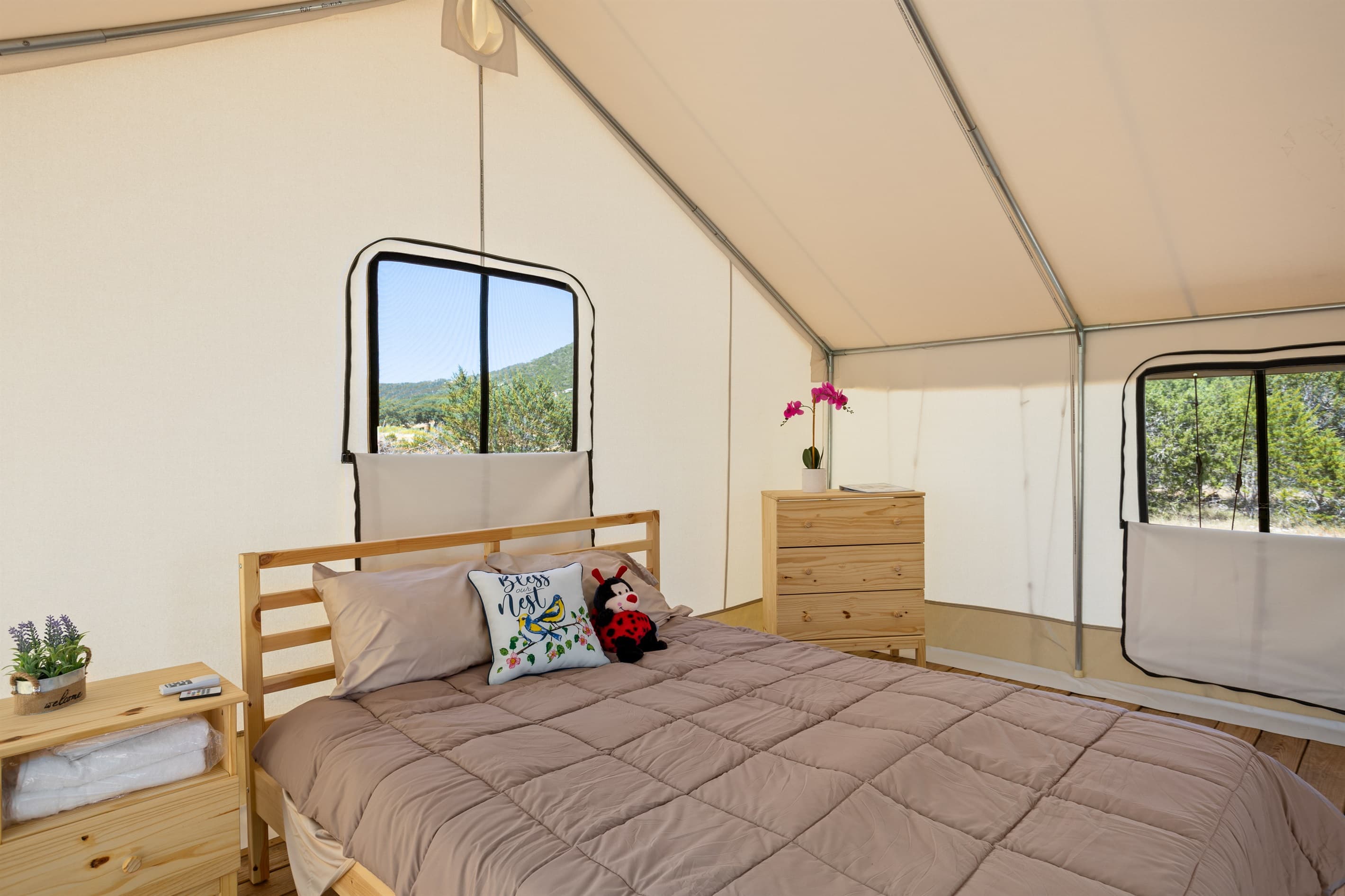 Listen to the birds and nature while sleeping