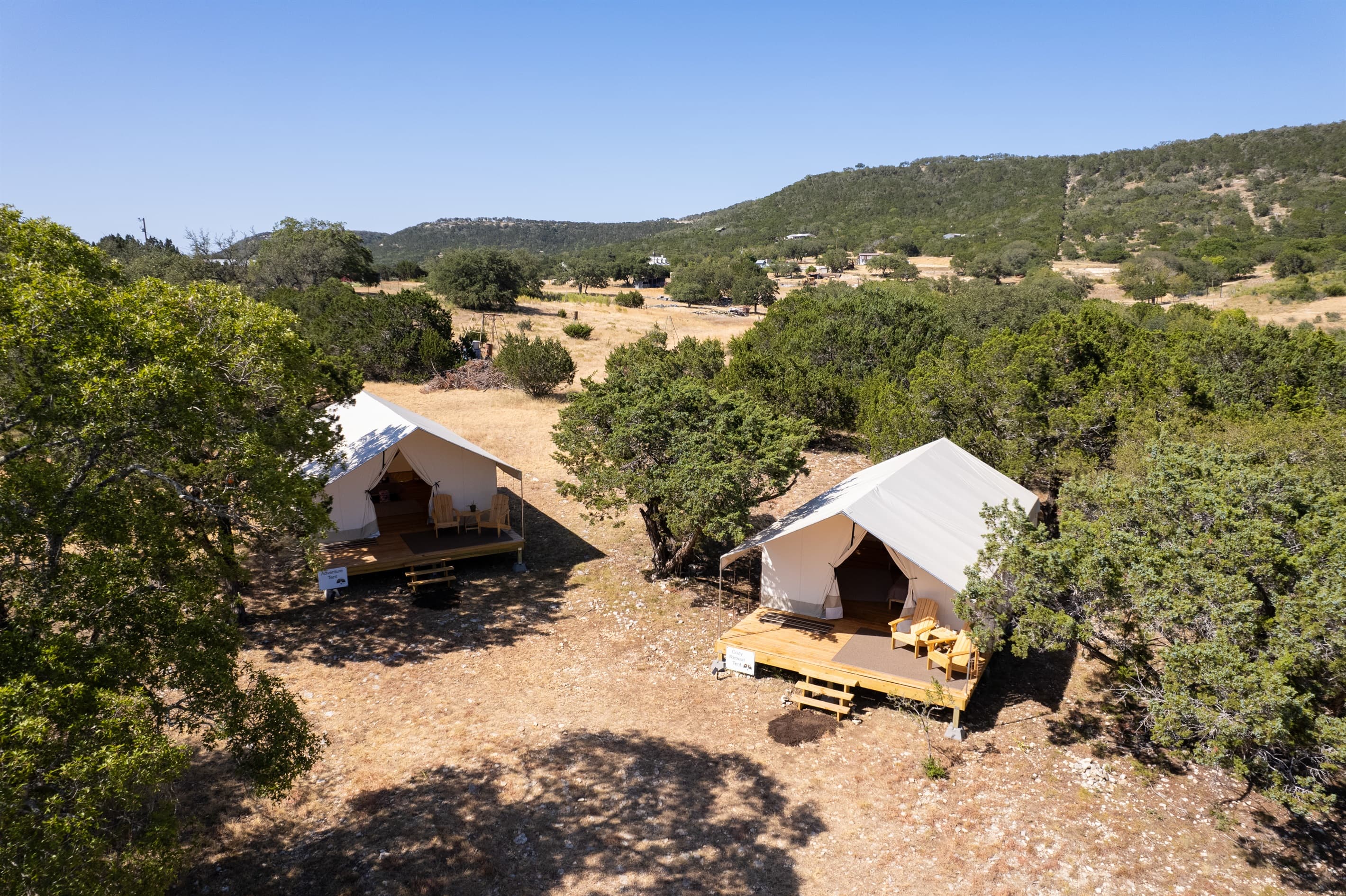 The Cozy Retreat tent is nearby if you would like to come with a larger group