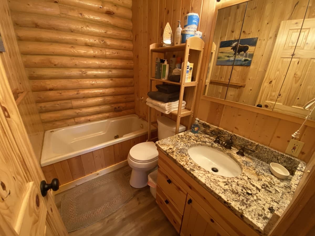 You'll love soaking in the spacious tub after a day of outdoor adventure.