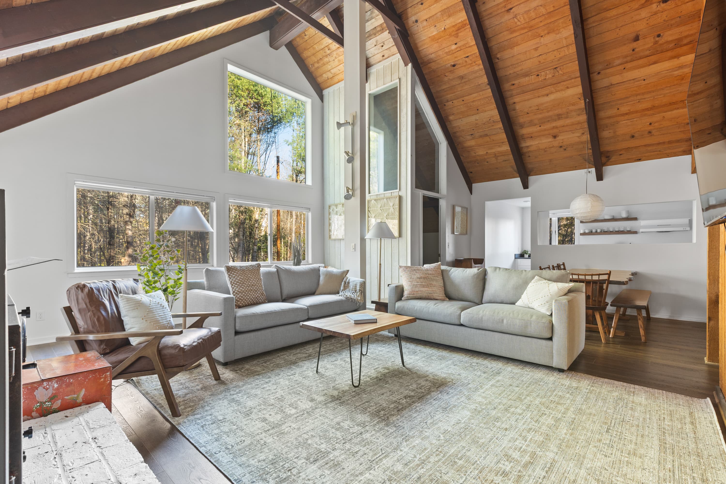 Ample space for everyone to get together around the fire