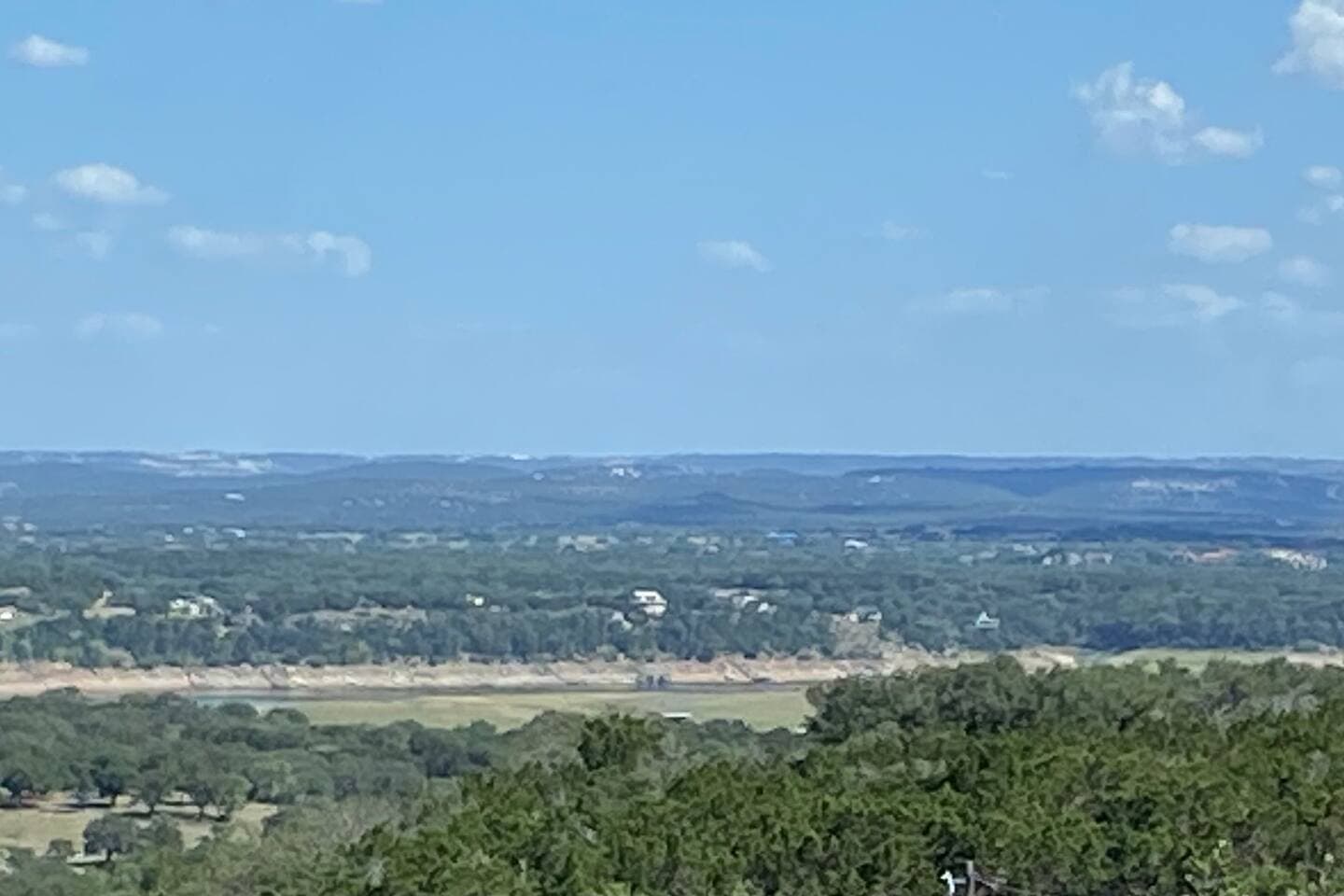 View of The Hill Country and Lake Travis from your private deck