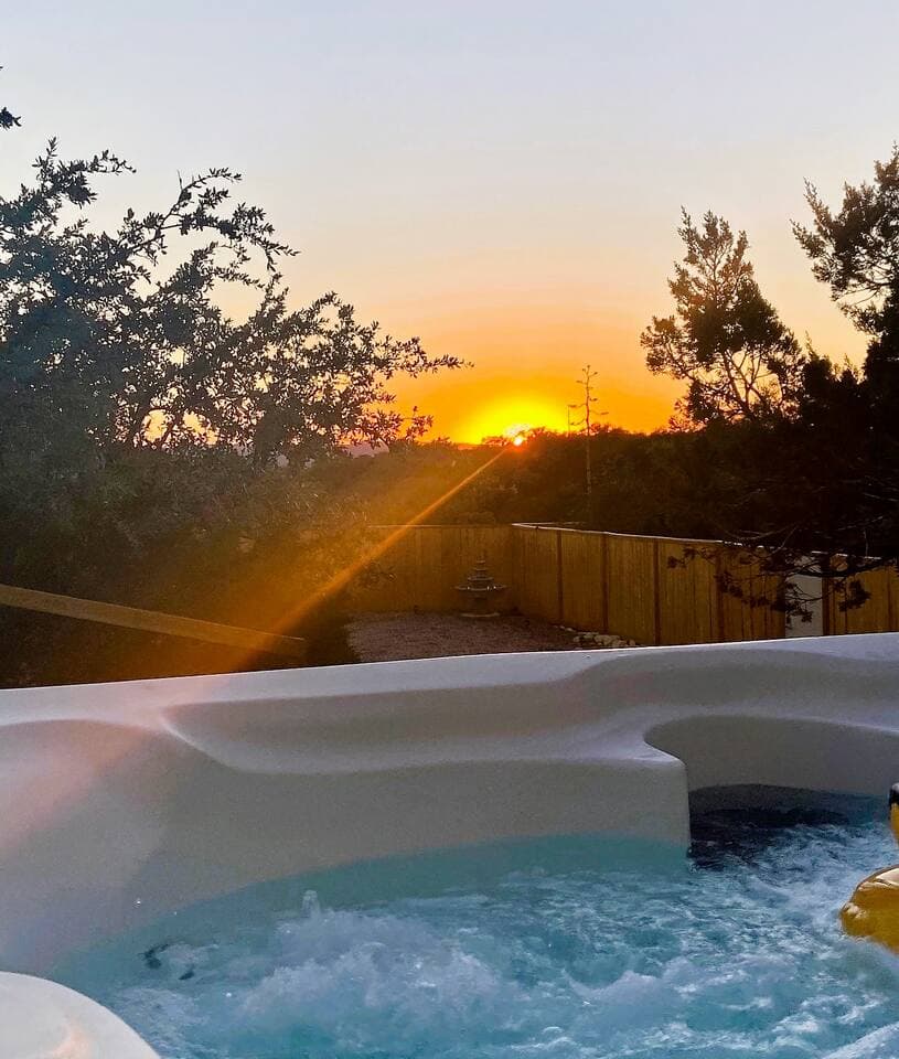 Sunset from Hot Tub