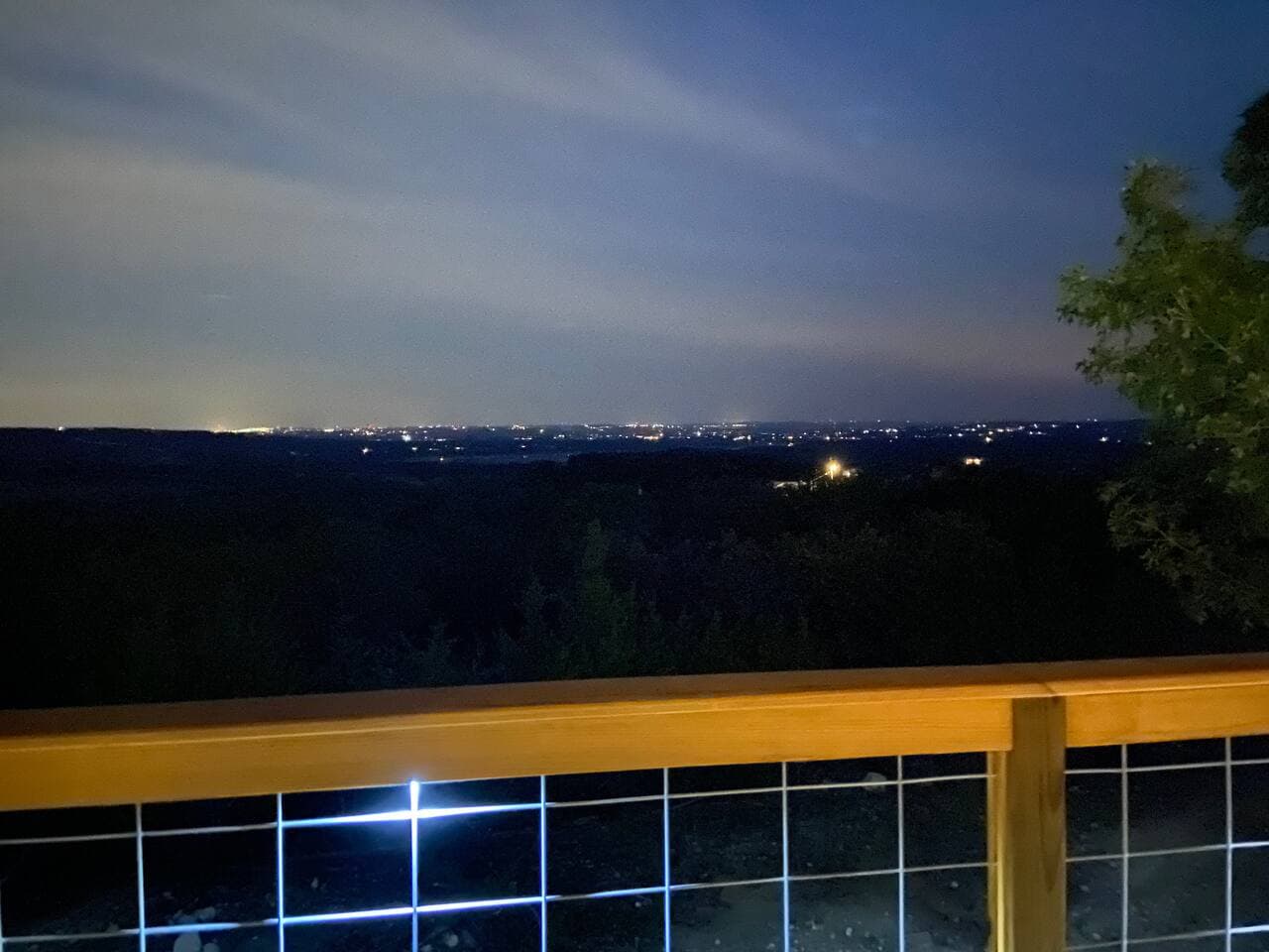 Nighttime view from your private deck.