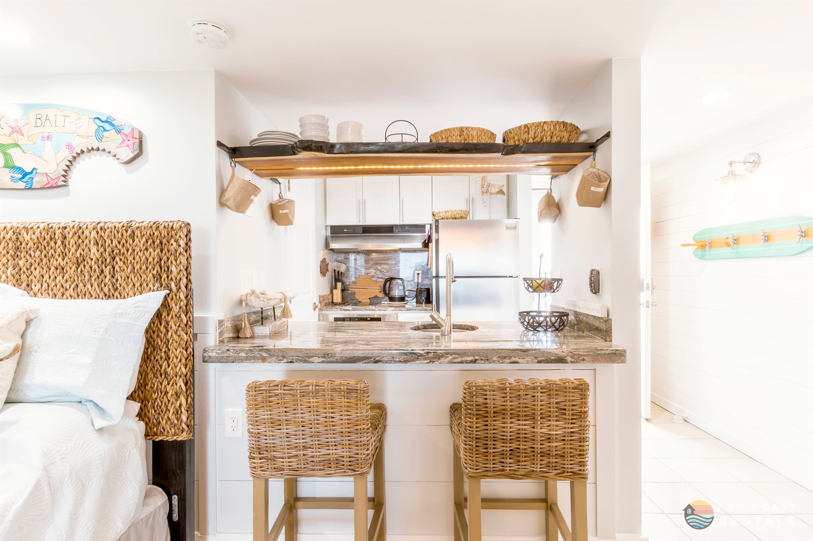 Fully Equipped Kitchen with Bar Seating