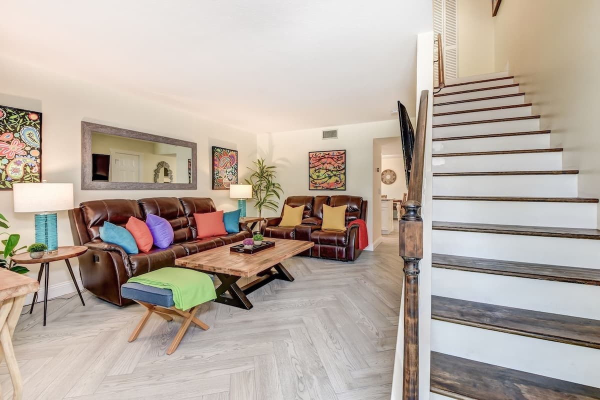 Inviting Living Room with Smart TV