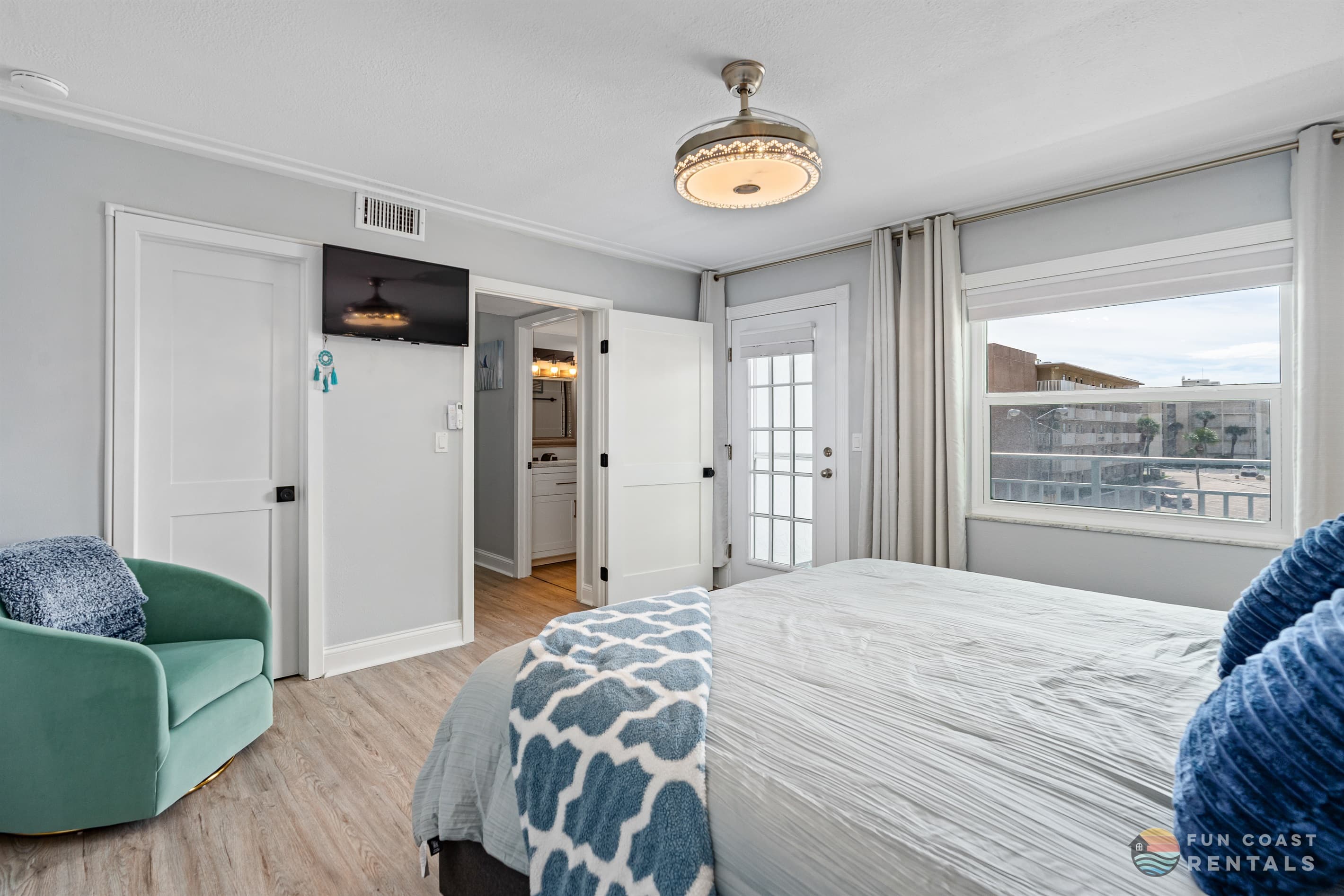 Spacious King Bedroom with Smart TV