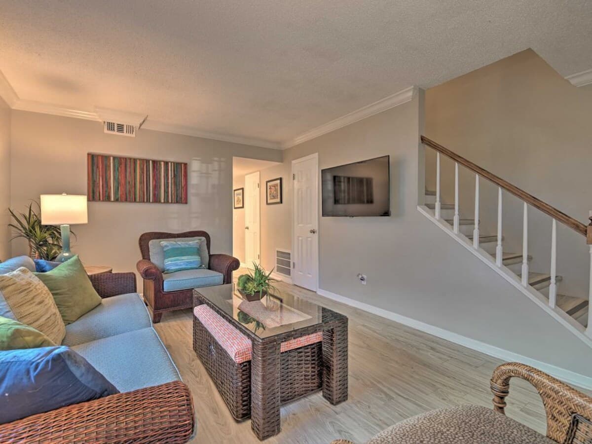 Inviting Living Room with Smart TV