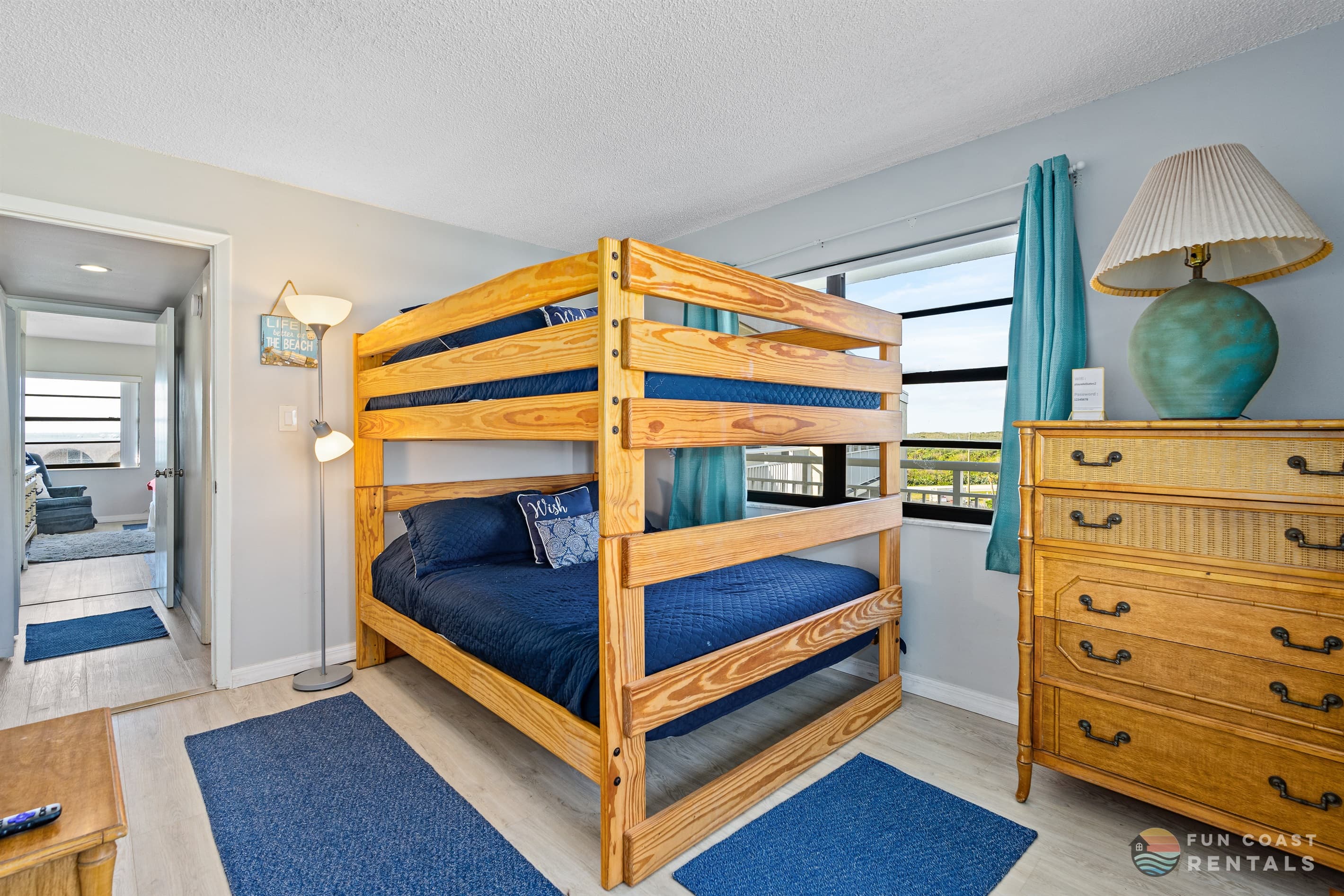 Bedroom 2 with Double Queen Bunk Beds and Smart TV