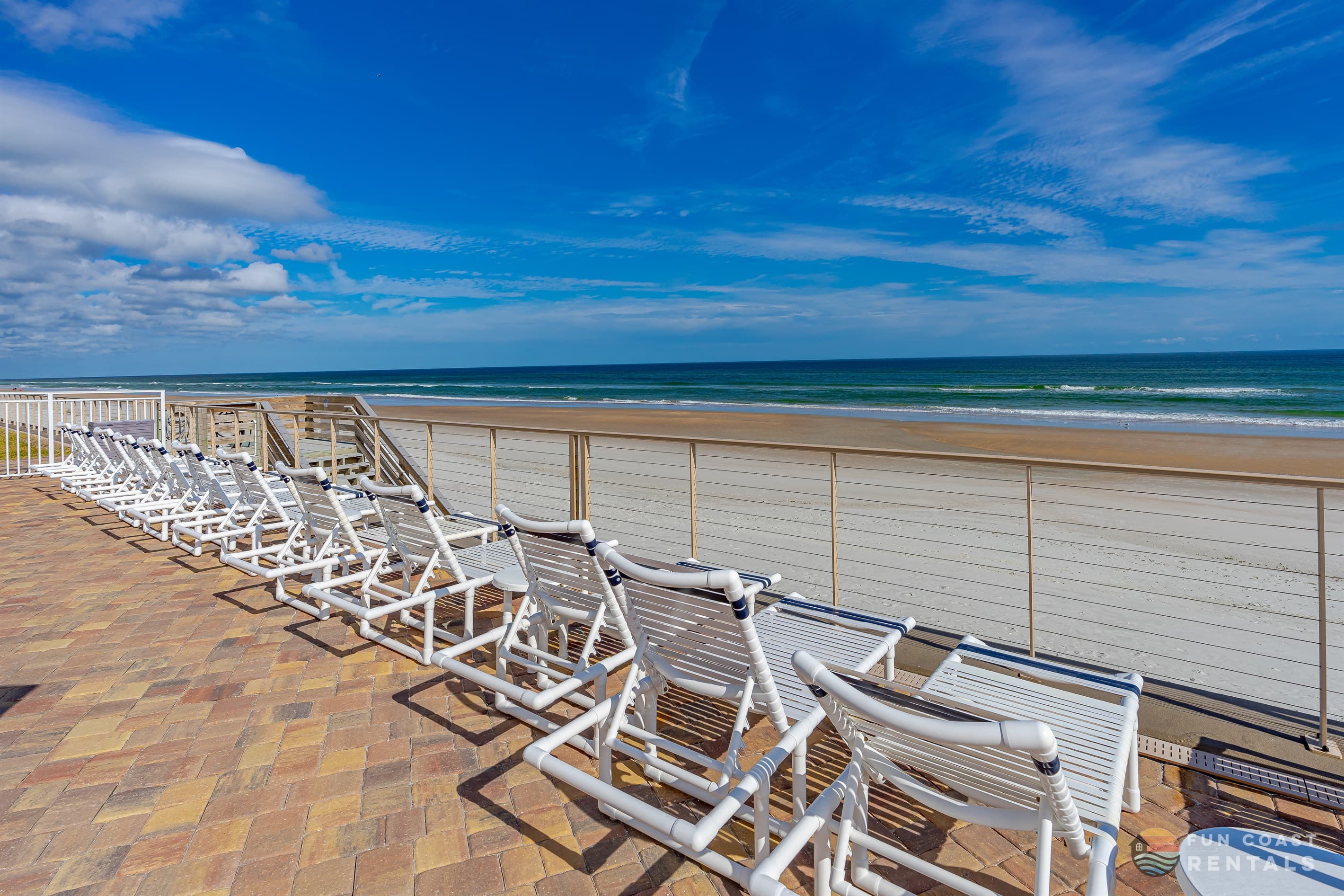 Ocean Front Pool Area with Ample Lounging Space!