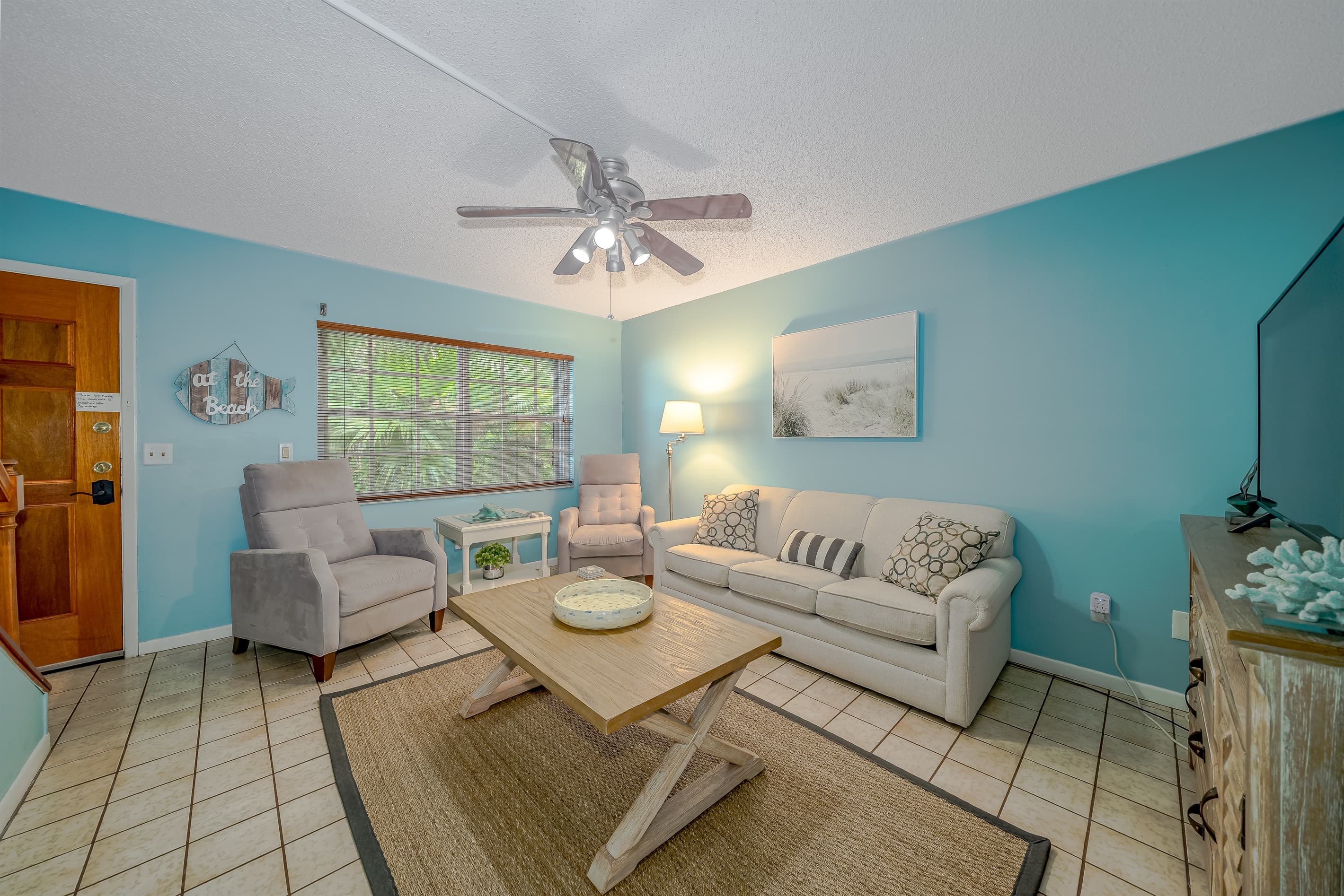 Spacious Living Room with Smart TV