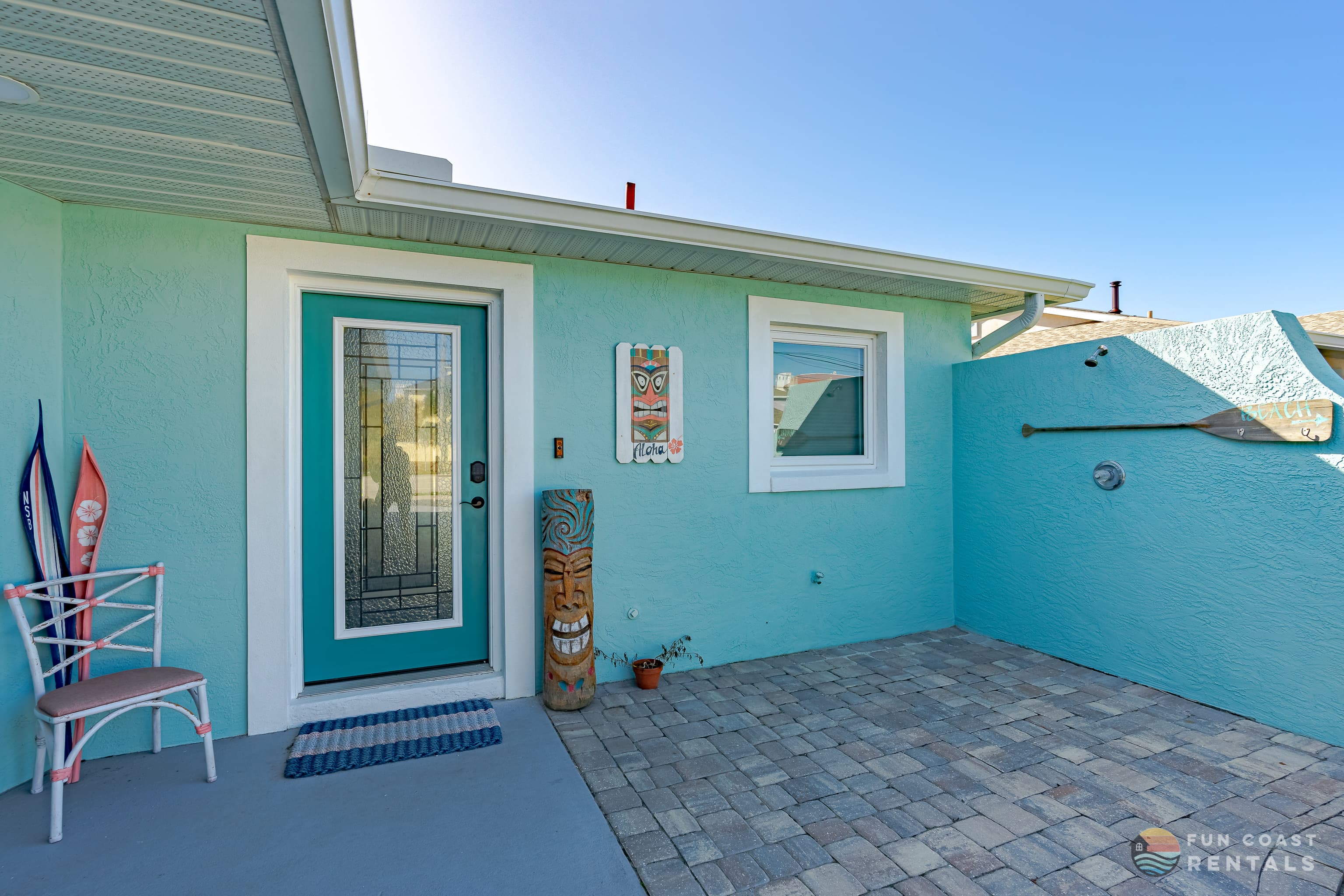 Front Door and Outdoor Shower