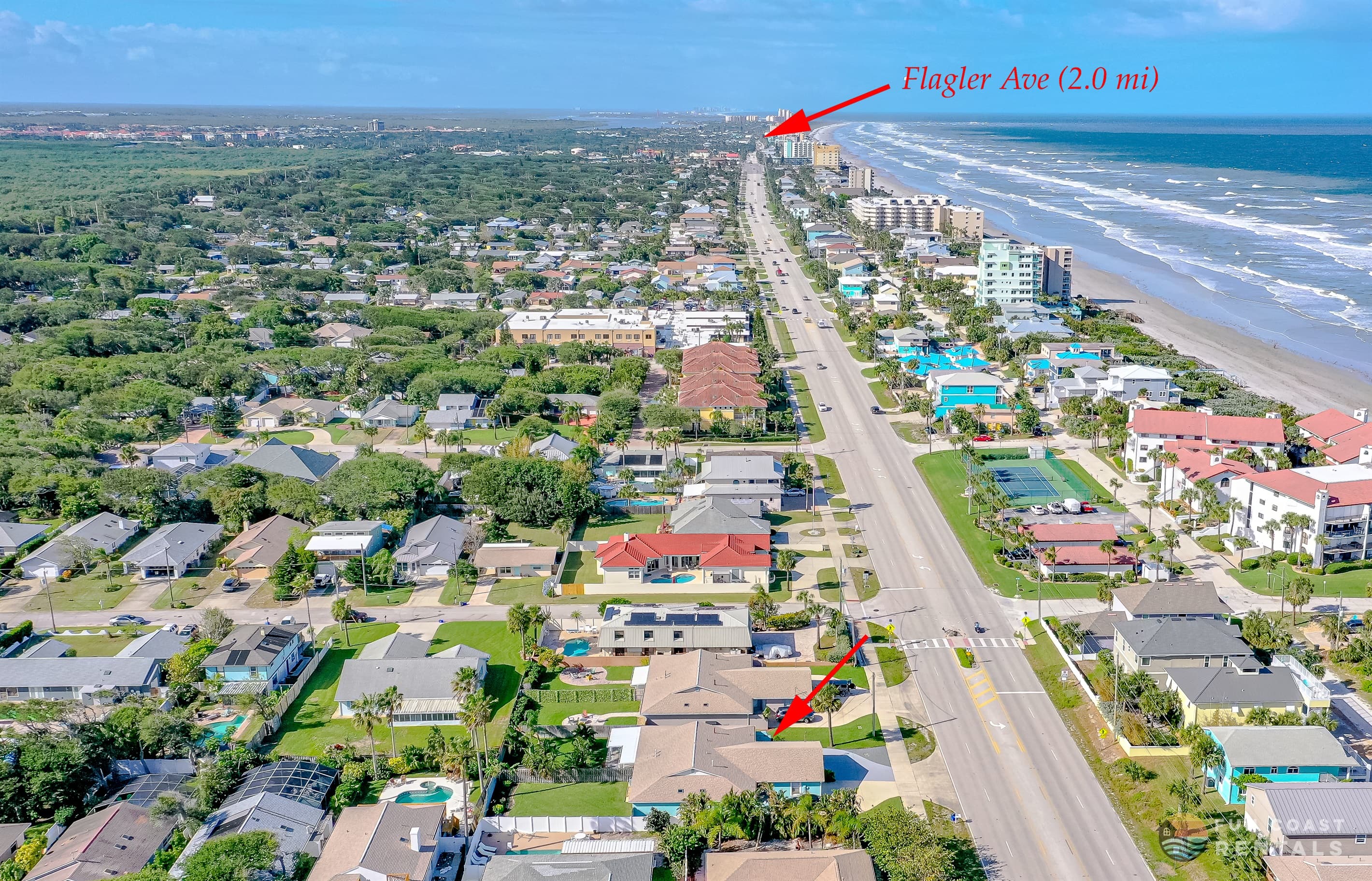 Aerial Looking North Toward Flagler Avenue