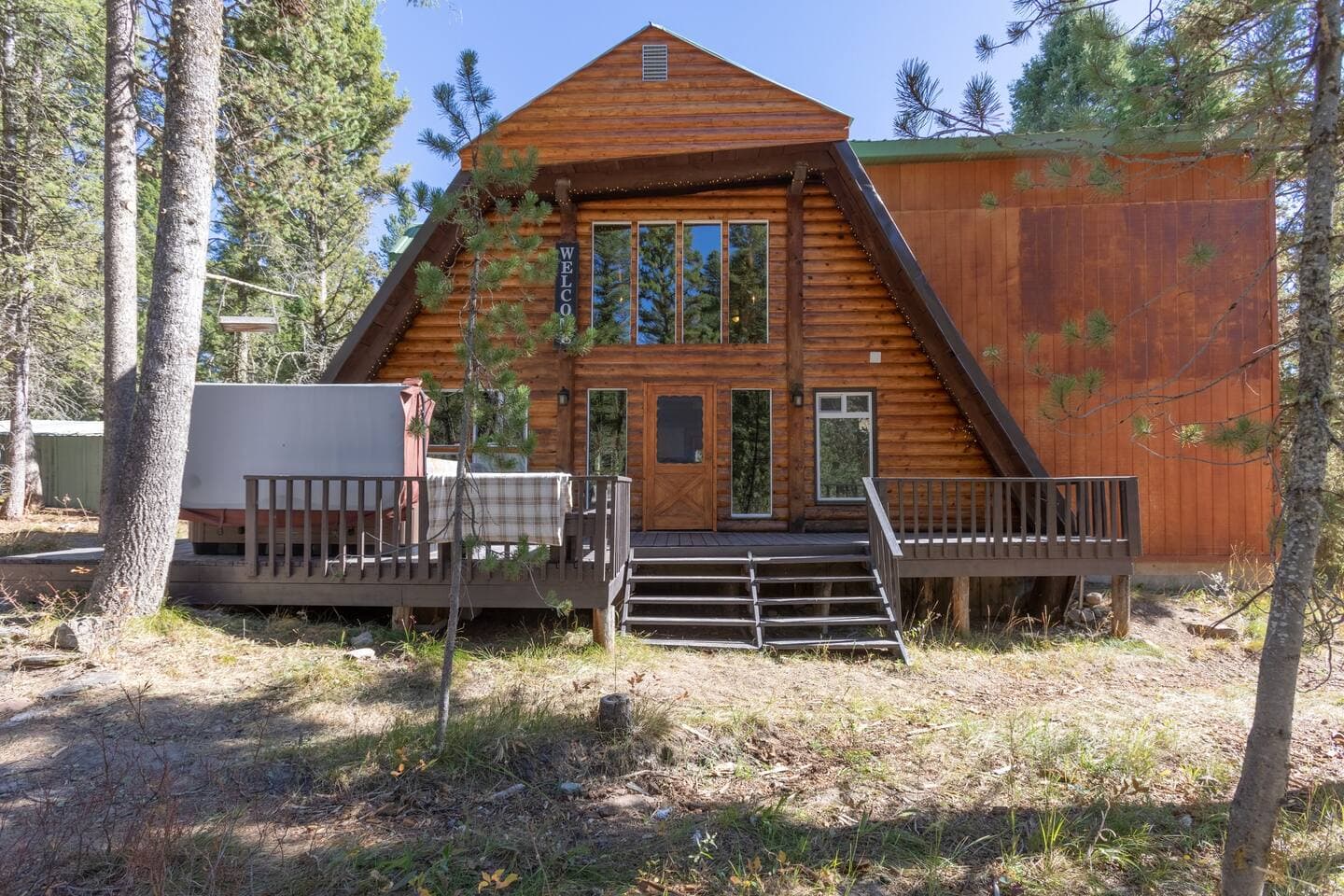 Front view of Rustic Cabin Retreat!  This is your home away from home!