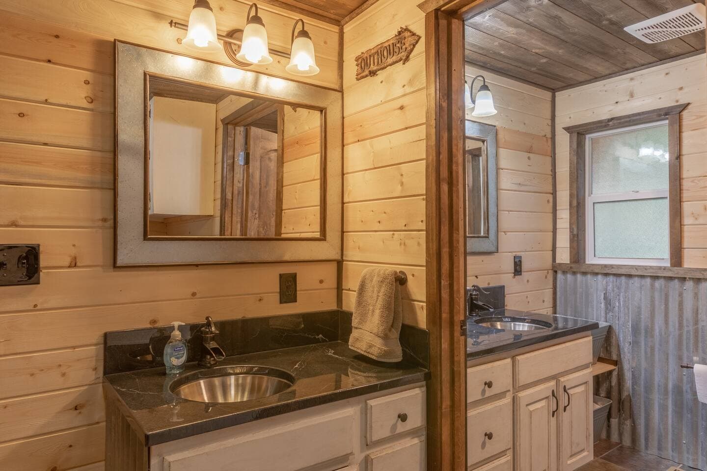 Enjoy natural lighting as you are getting ready in the mornings.