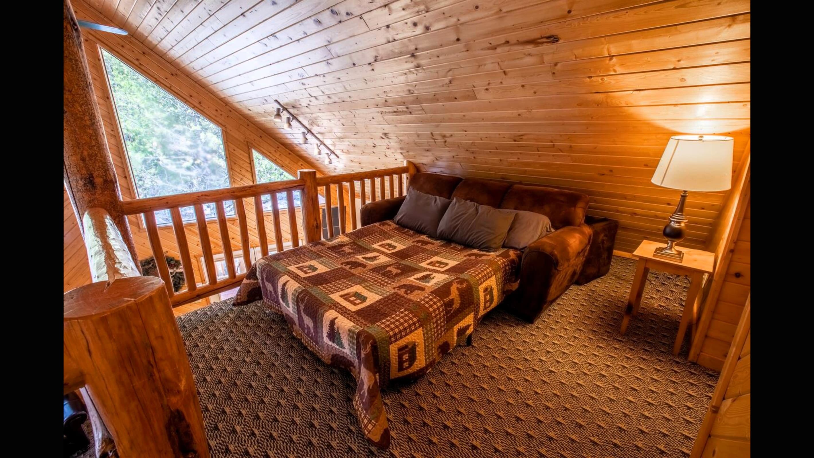Upstairs loft #1 has a pullout sofa.
