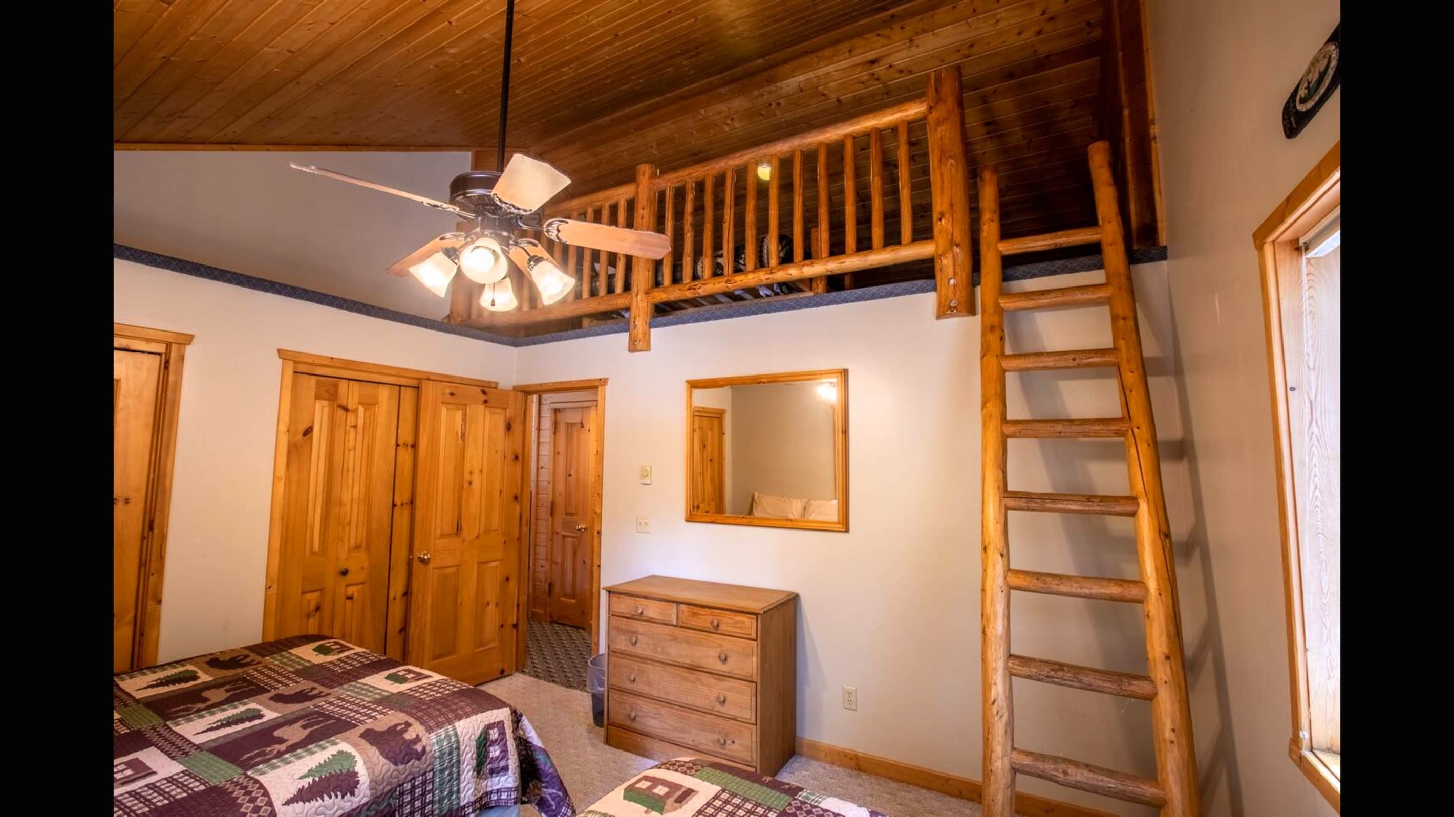 A loft in the third bedroom provides 2 extra sleeping options!