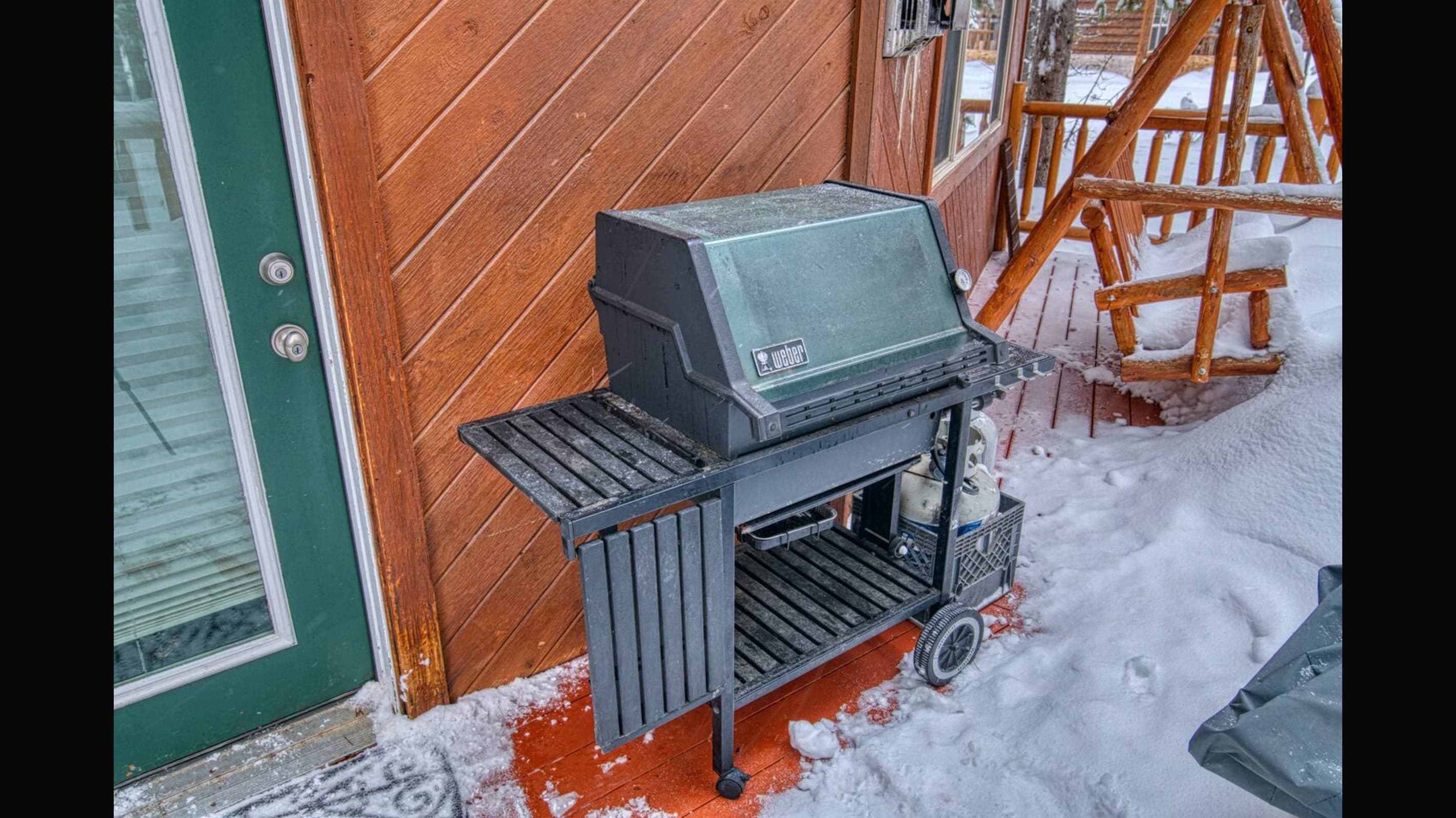 Grill is available for a summer BBQ.