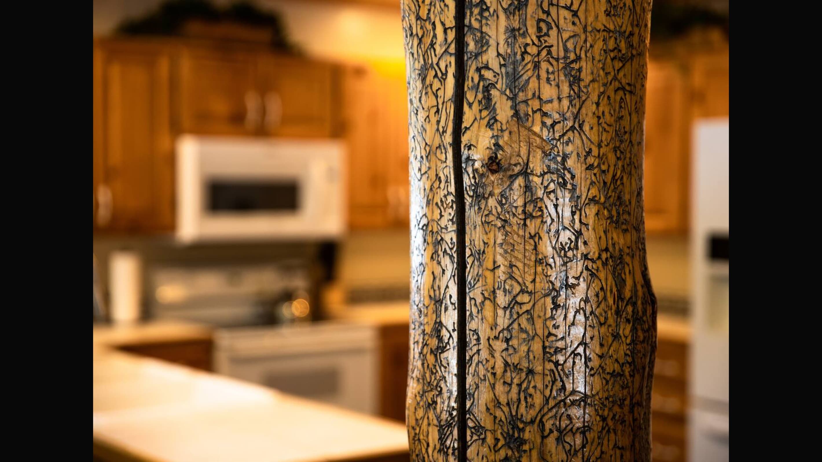 Rustic and natural touches throughout the home.