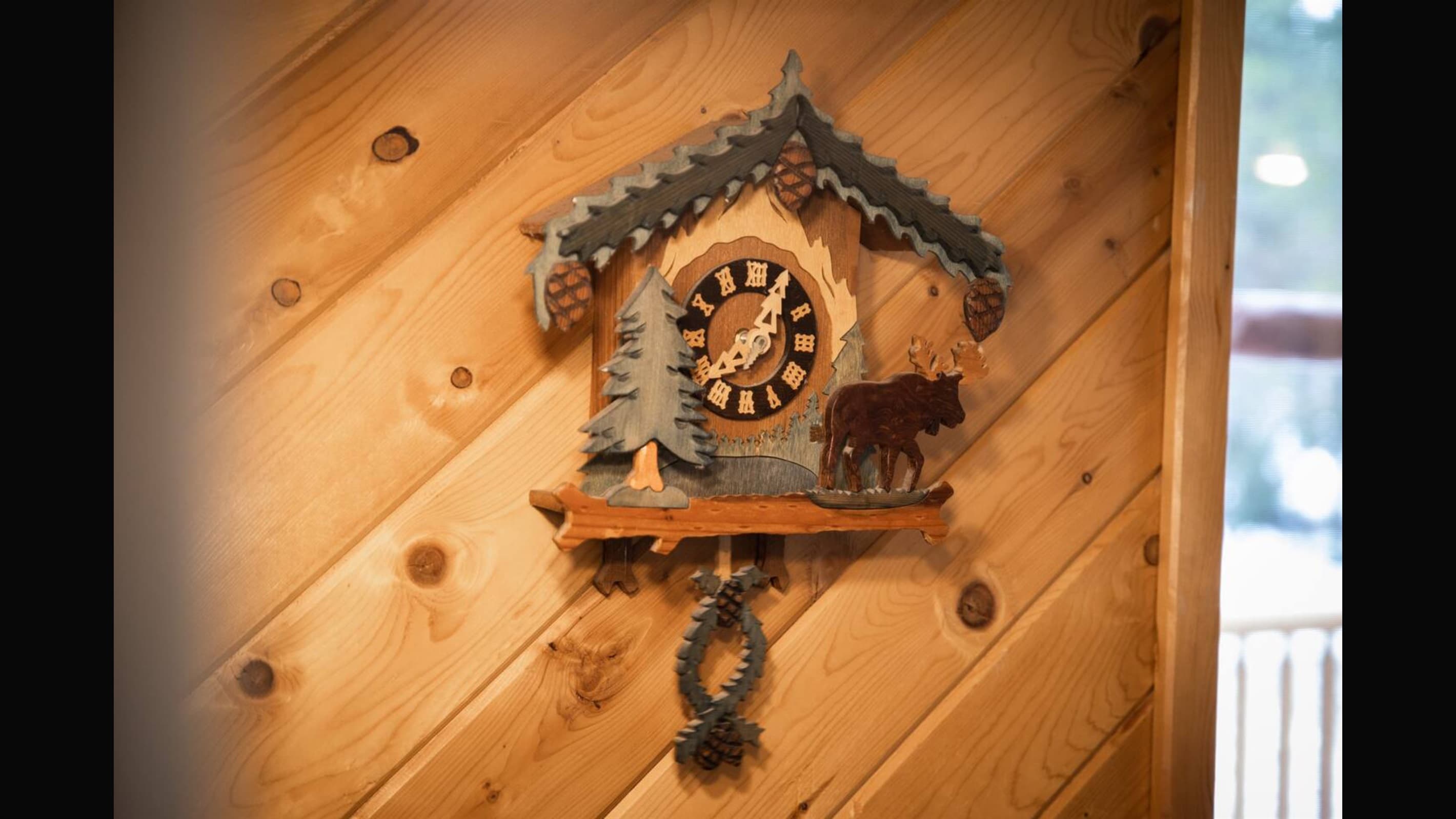 You will love the charming rustic decor found around the cabin.