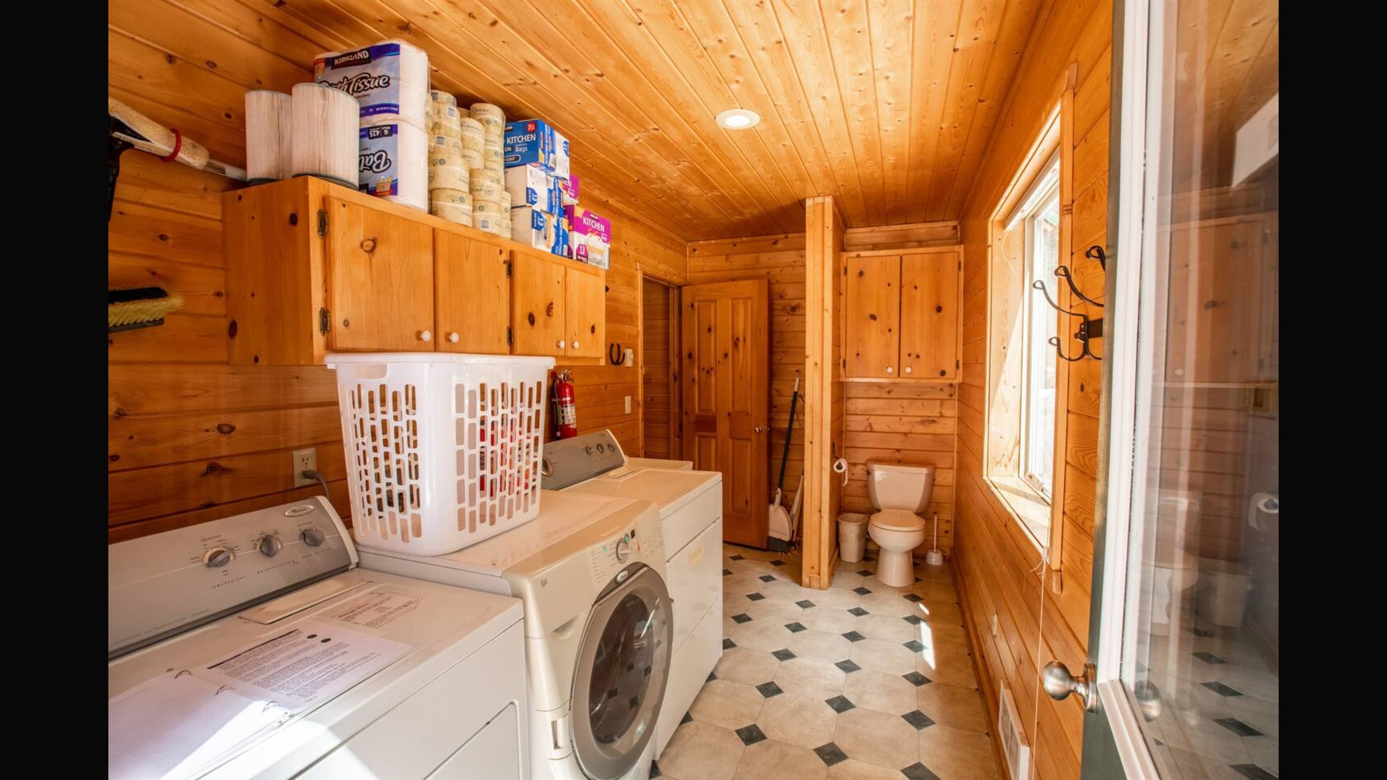 Another toilet for the convenience of large groups.