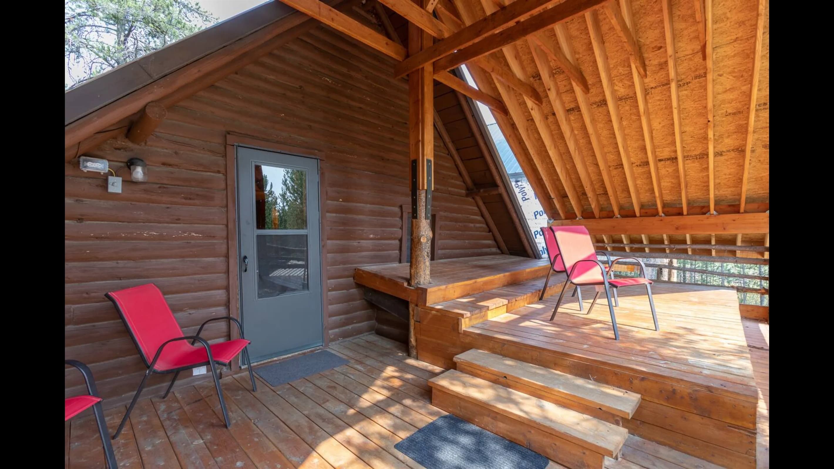 The upper deck is the perfect place to relax and enjoy a cup of coffee.