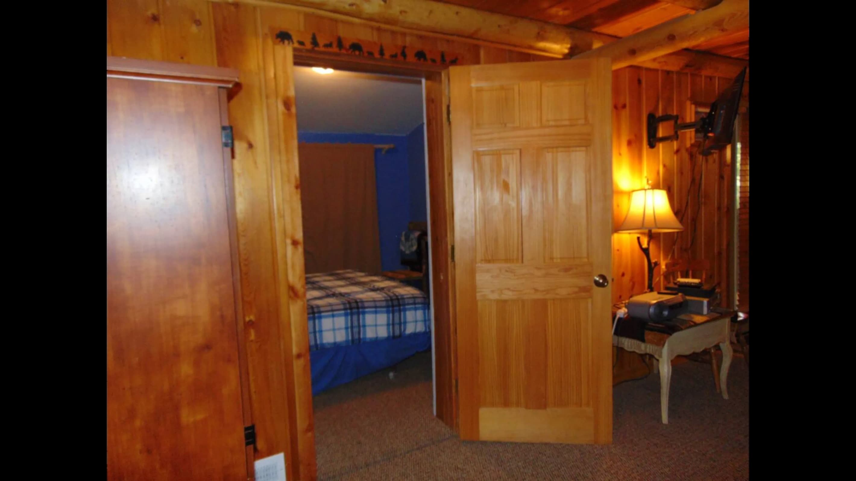 Entrance to the first bedroom downstairs.
