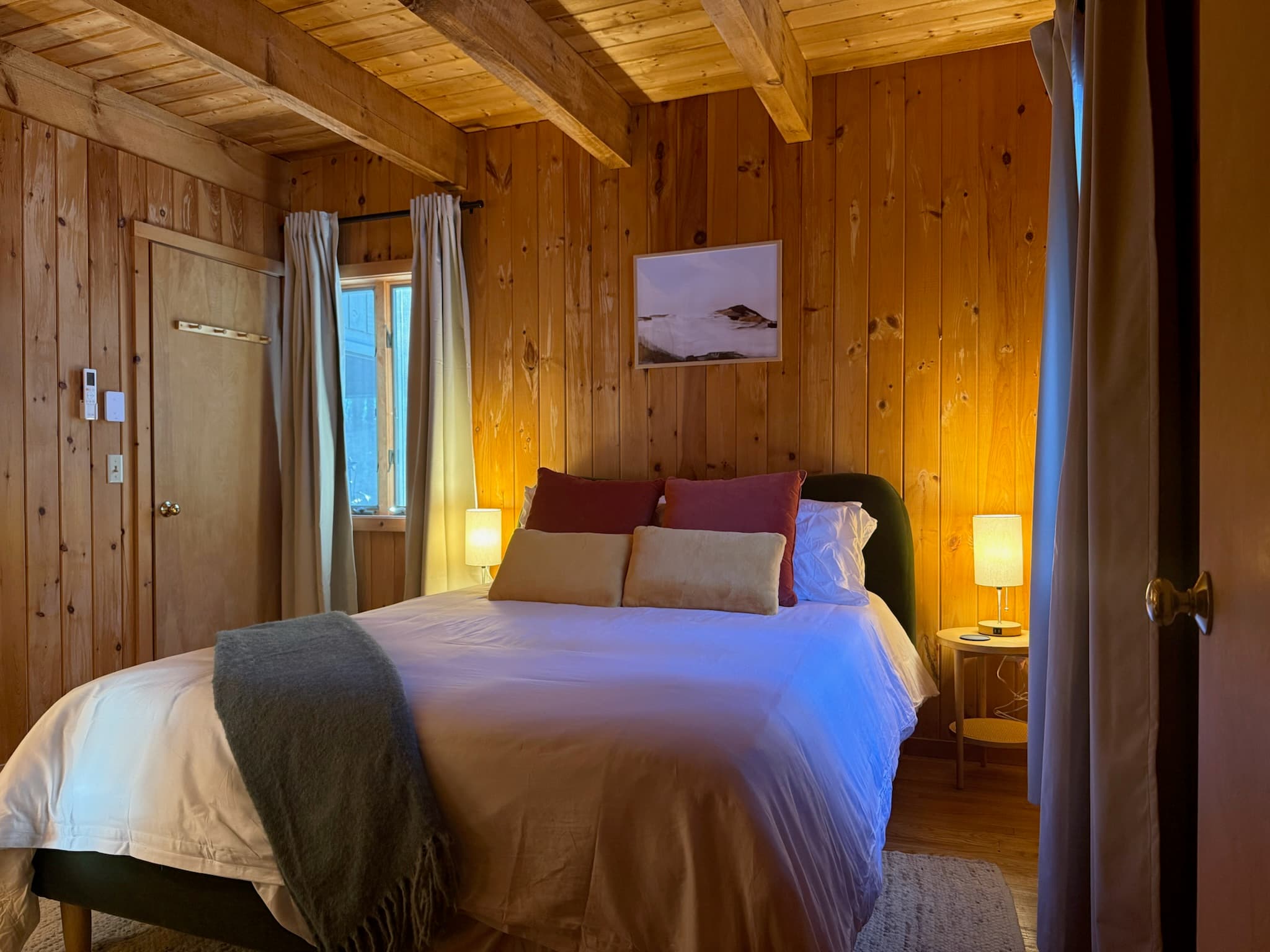 Queen bedroom on the main level.