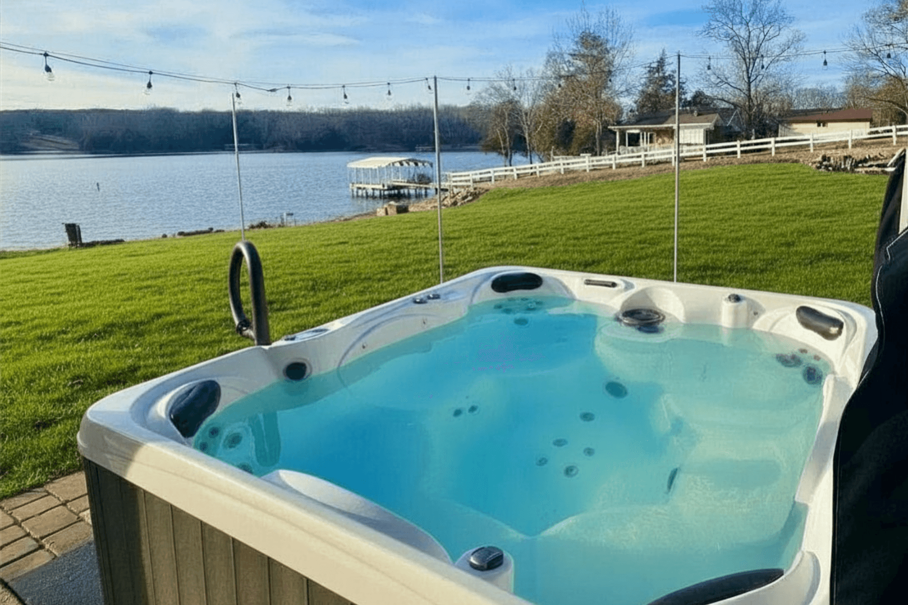 Enjoy unobstructed views of the lake