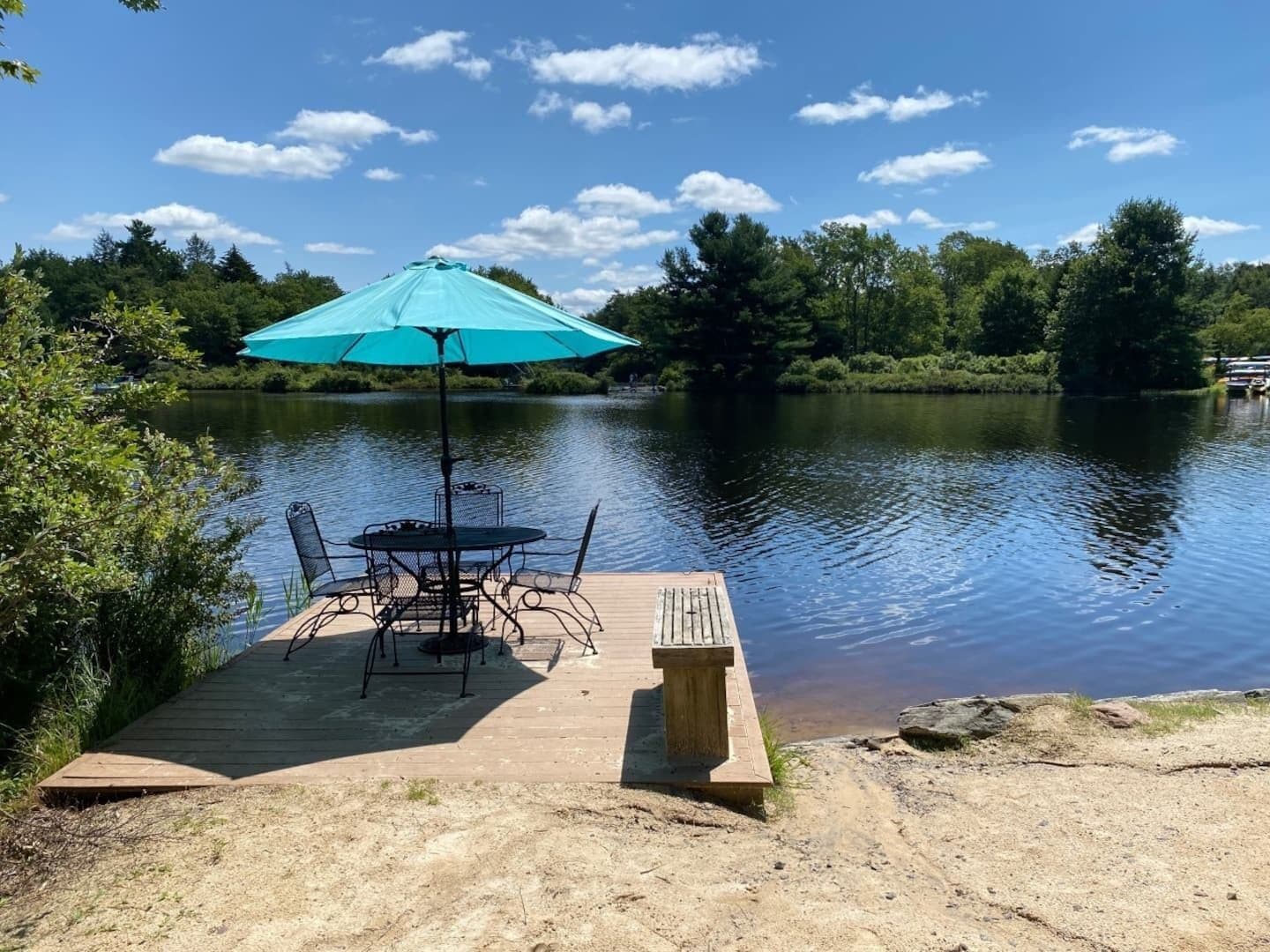 Private dock and dining table