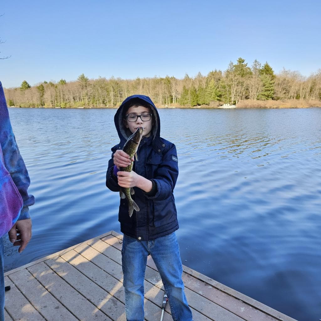 Lake Naomi is stocked with fish every year and we have fishing poles available at the house