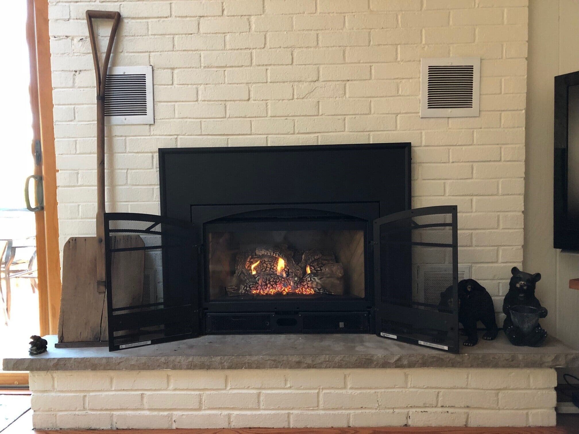 Cozy Gas Fire for Cold Nights