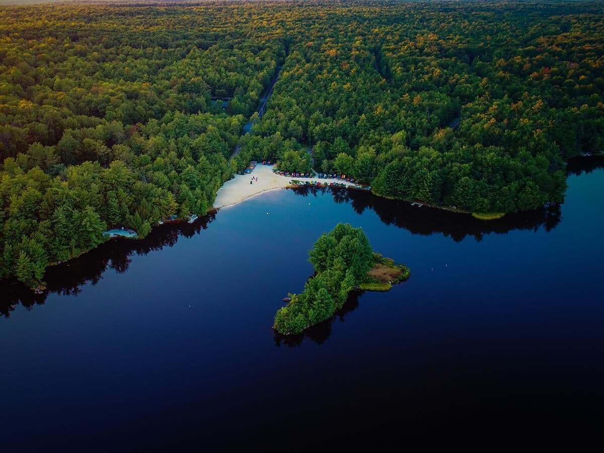 Aerial view of Lake Naomi