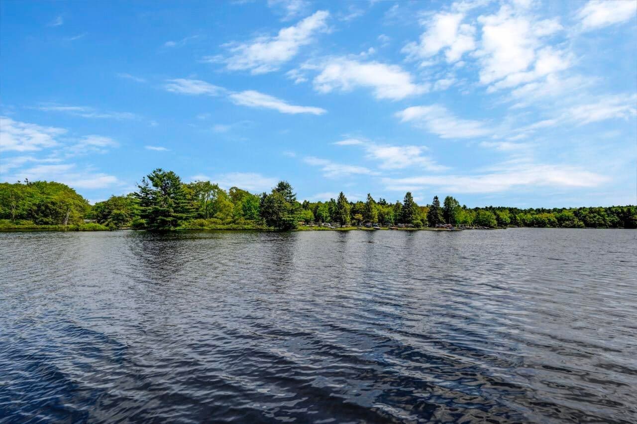 The house is waterfront on Lake Naomi