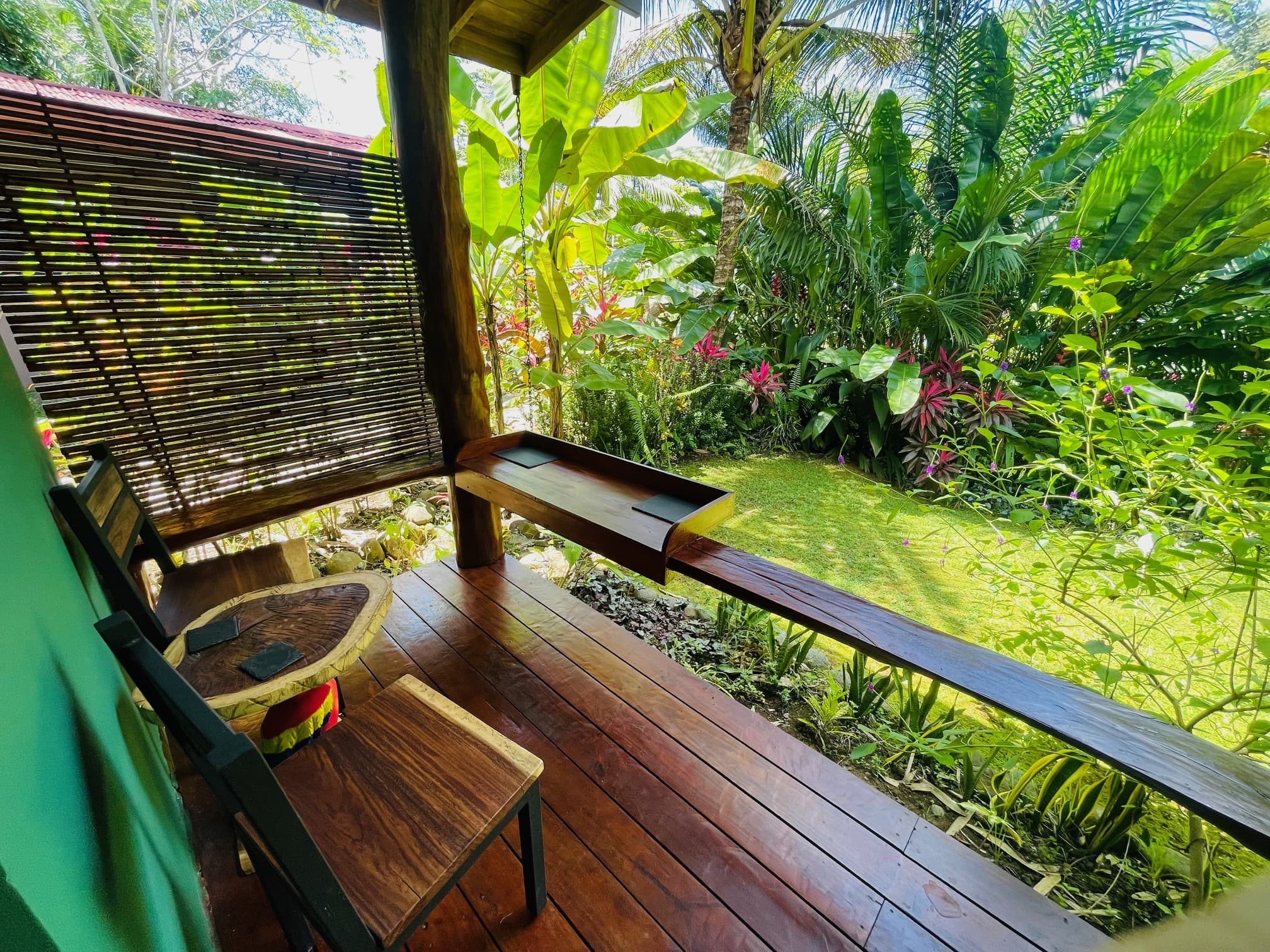 Covered deck at Macaw Villa vacation home 6