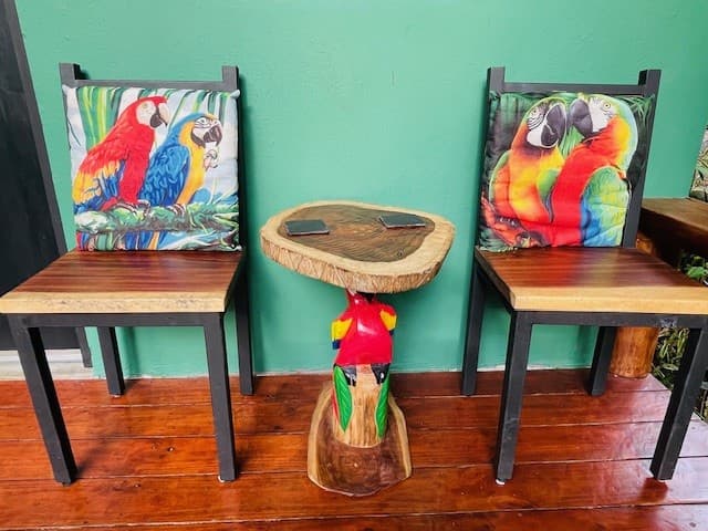 Macaw Villa at Casitas Del Rio boutique hotel vacation villas in Uvita Costa Rica covered porch