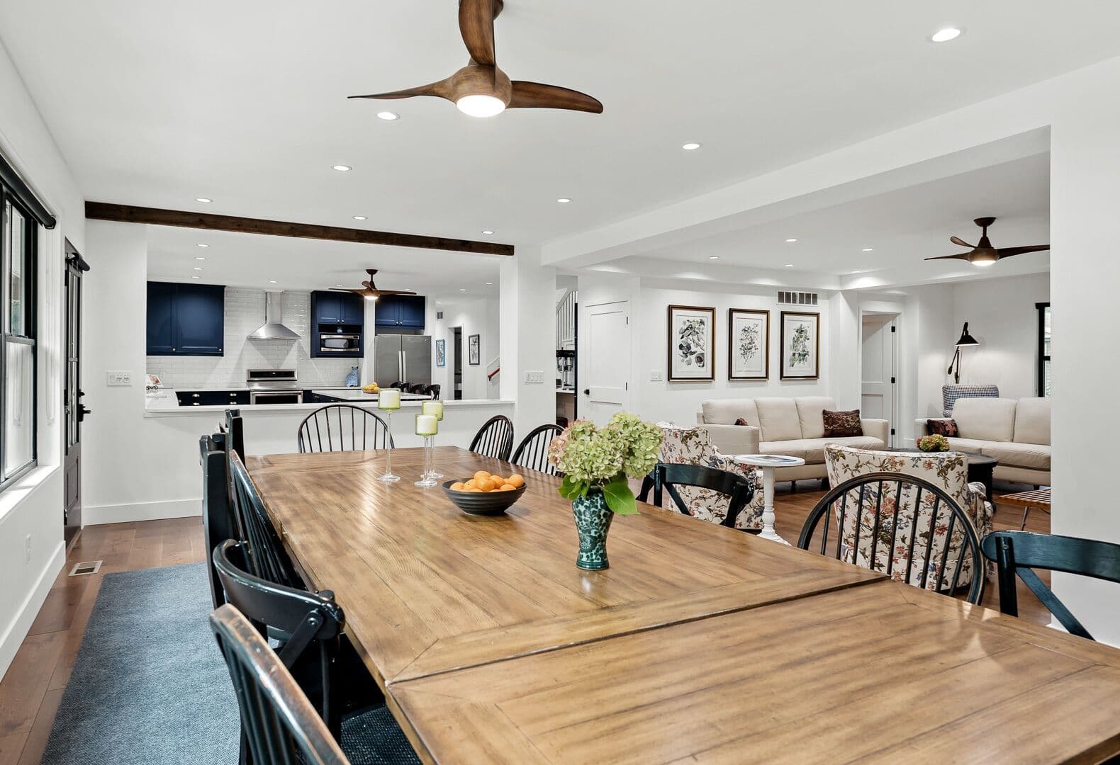 Open-concept layout for cooking, gathering, and connecting