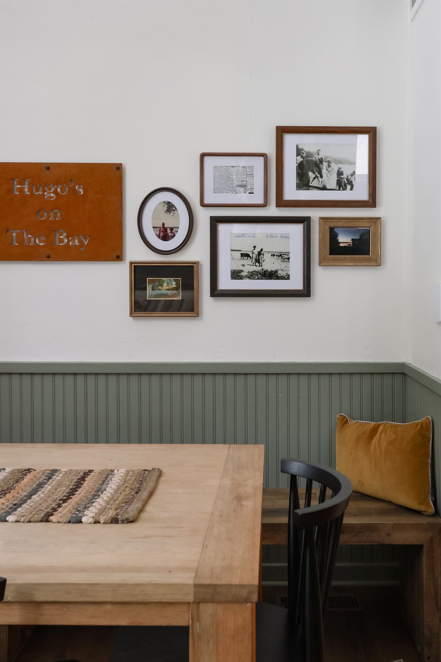 You'll feel the history of the cabin with photos from the owner's great great grandparents who came to the lake when it was still farm fields.