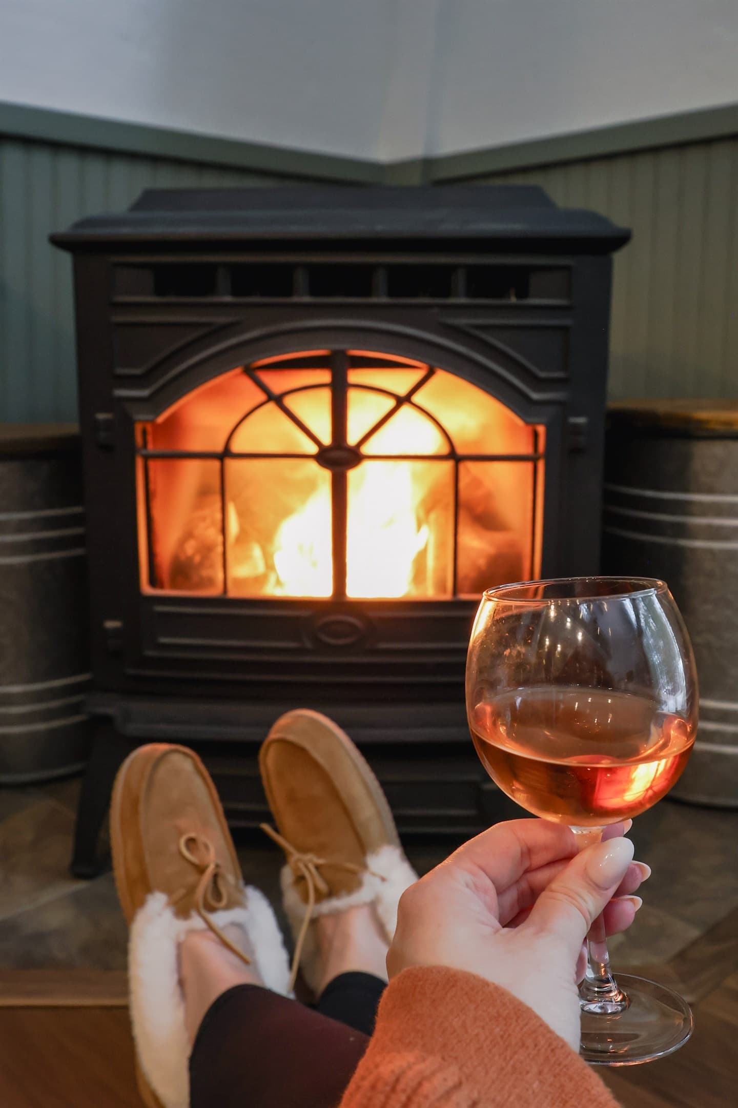 It wouldn't be a cabin without being able to have a fire! Warm up on cool nights by the pellet stove.