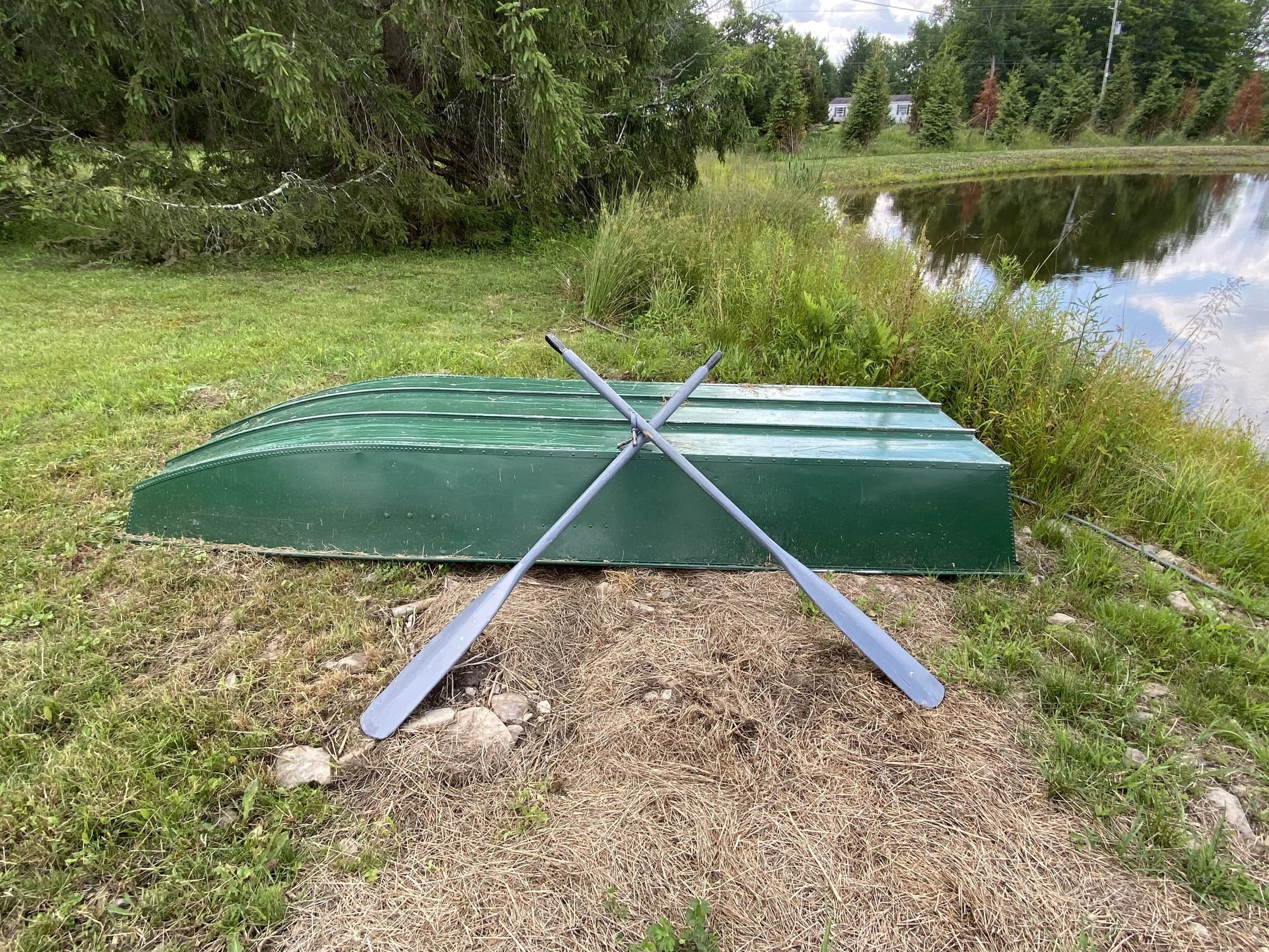 Enjoy rowing in the pond