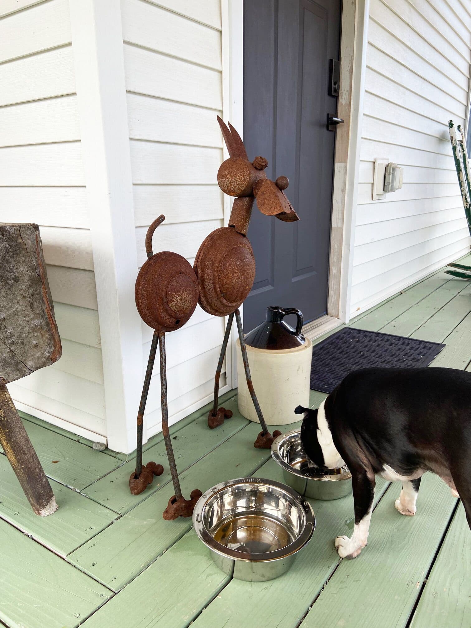 Dog bowls provided. Well behaved dogs welcome.  Fees apply.
