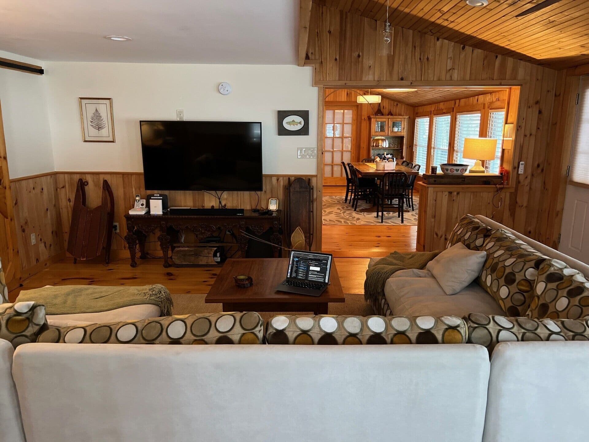 a view to the dining room