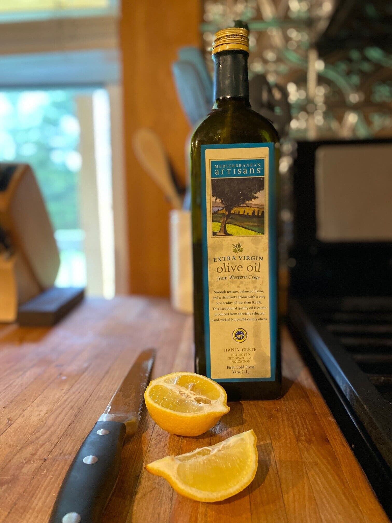 olive oil & a variety of spices provided