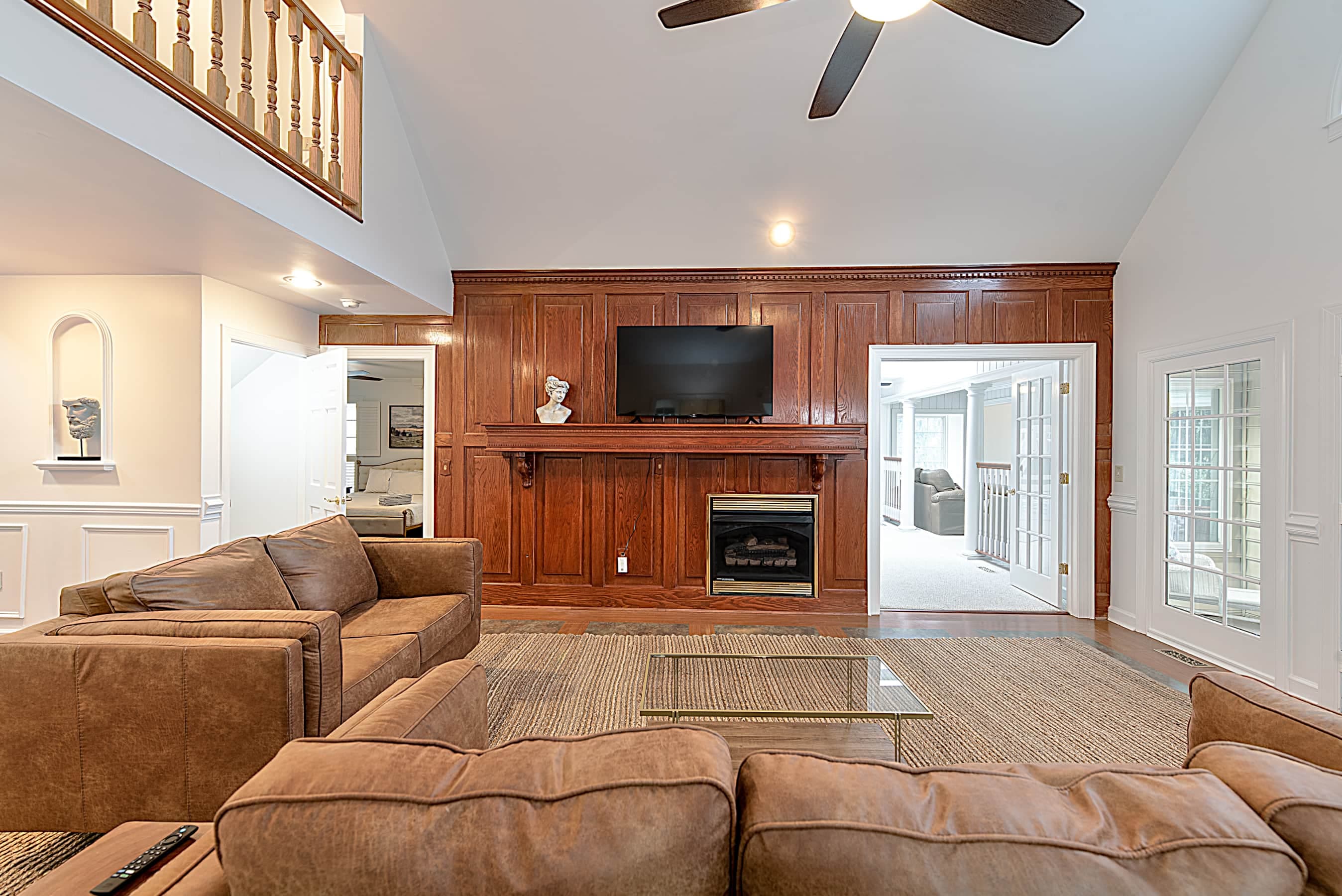 Main Floor Living Room with Gas Fireplace
