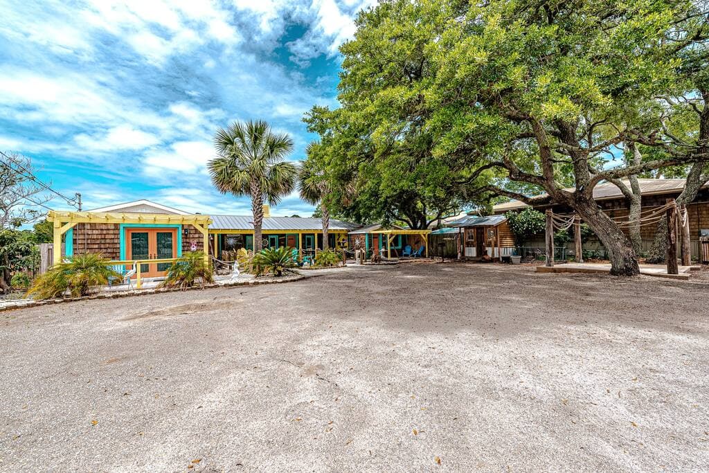 Front of Island Breeze of CB
Parking one spot per reservation