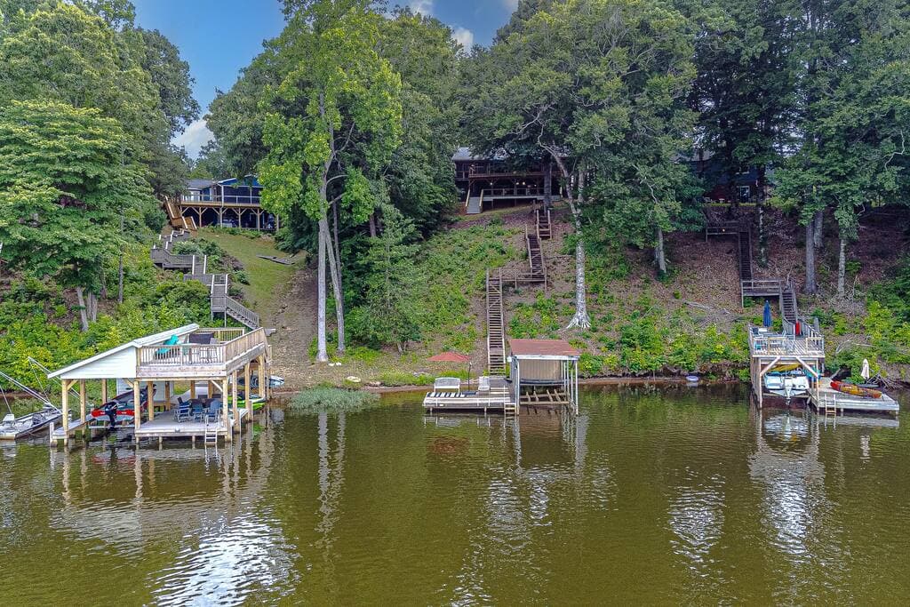 View of the Dock and House from the Lake
