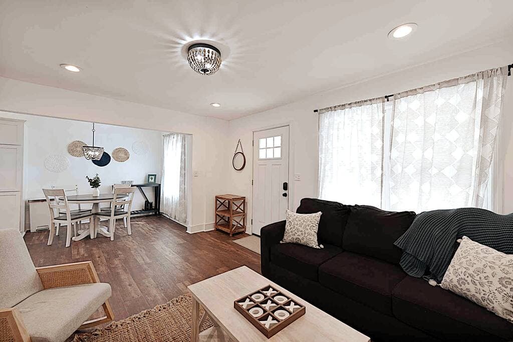 Living room looking into dining room