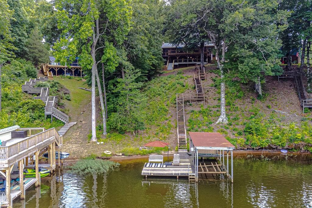 Dock and pathway up to House